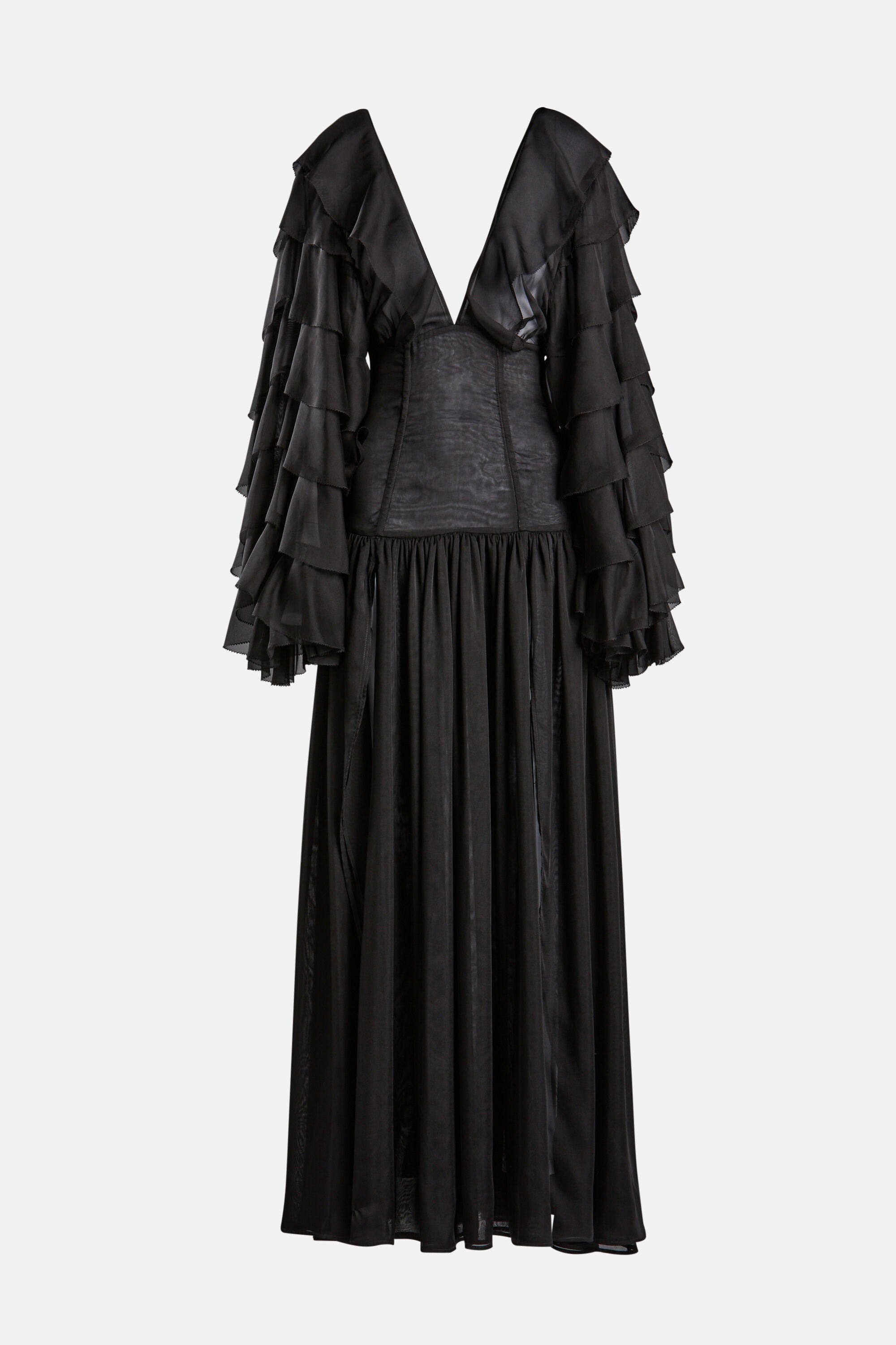 Luisa Spagnoli_Ponteggio - Long Silk Dress - Fashion Show_PONTEGGIO_0101_05