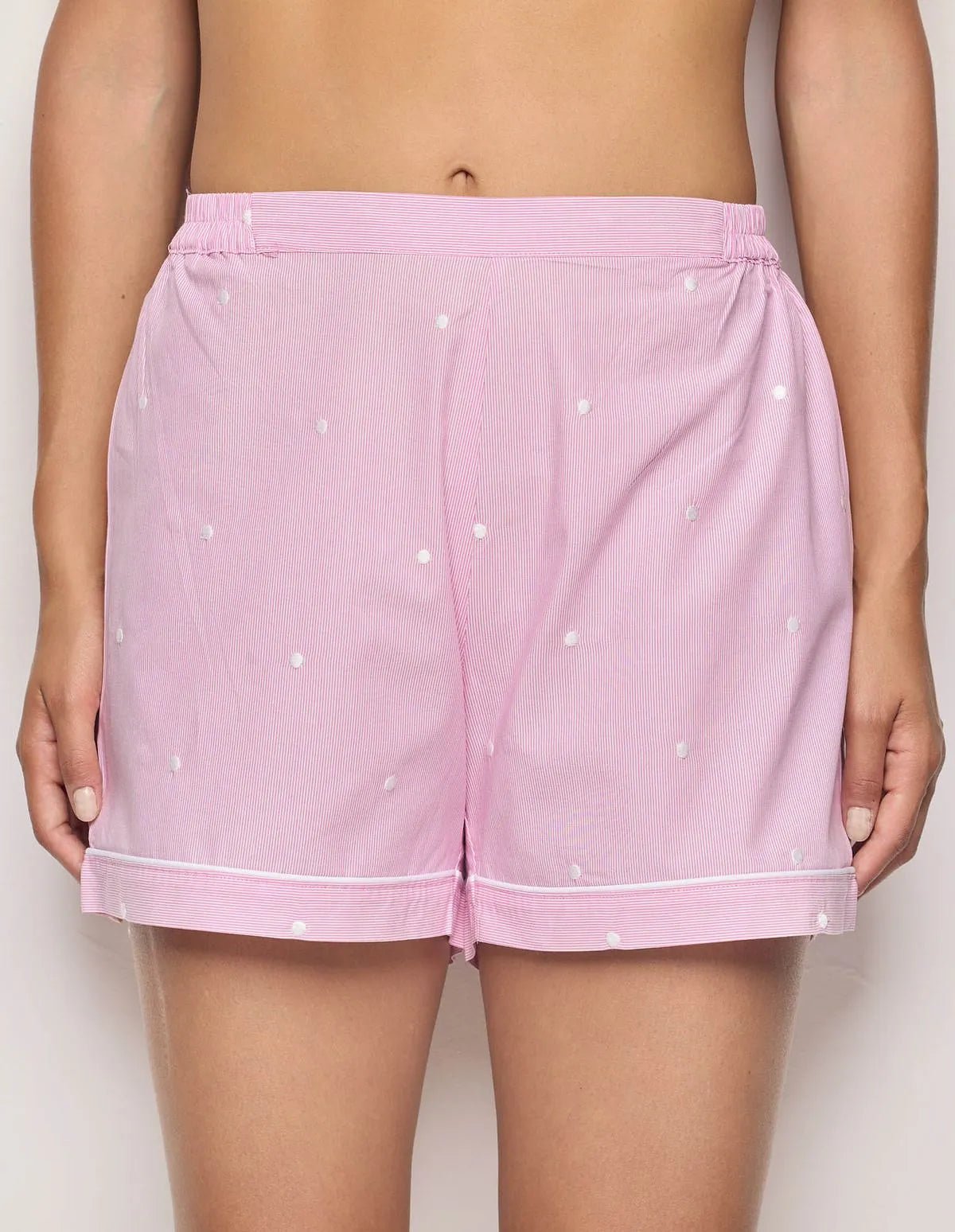 Yamamay_Stripes_Short Cotton Trousers with Embroidered Polka Dots Ð Daily Pajamas_PPBD183002_171_02