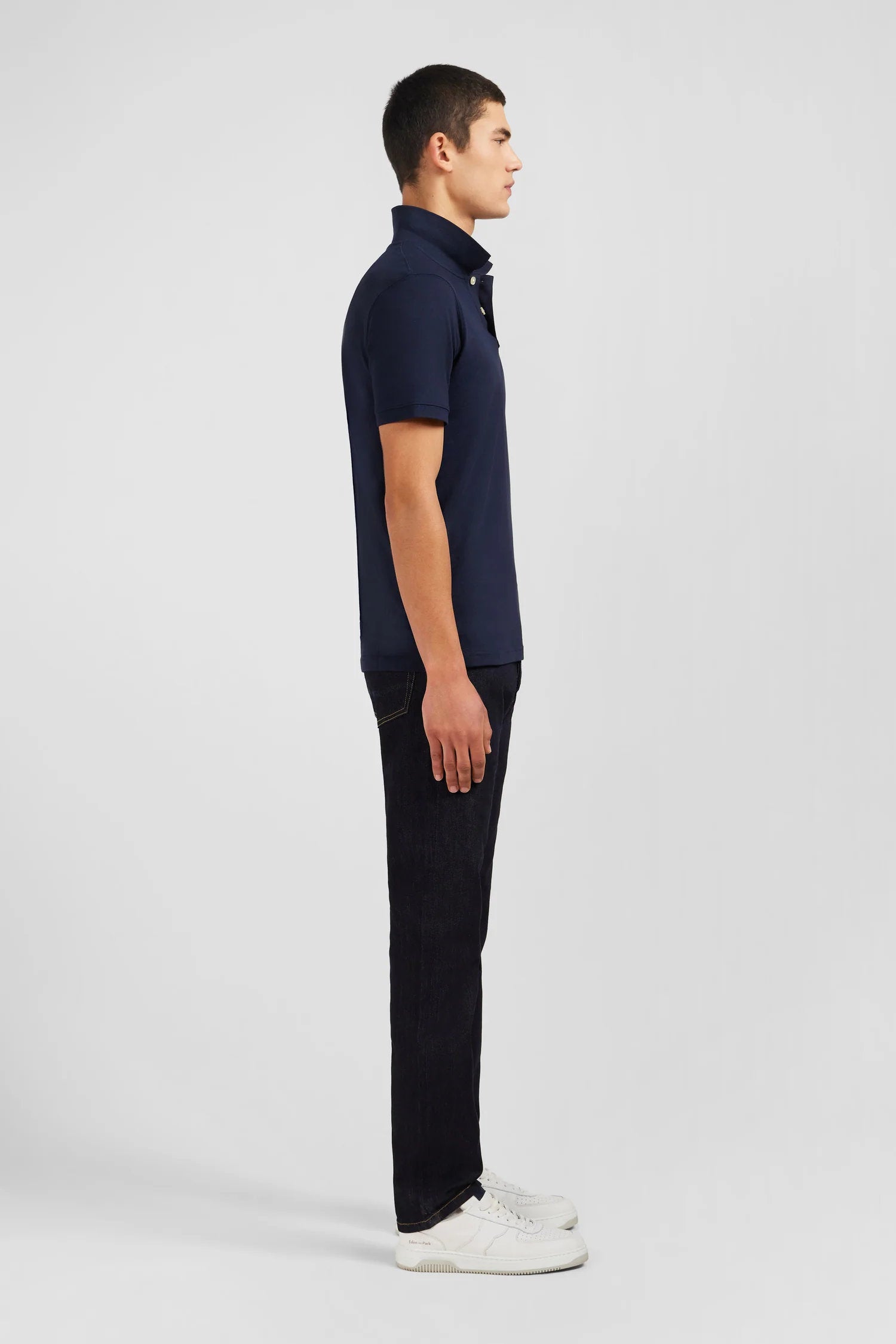 Eden Park_Navy Blue Stretch Pima Cotton Polo_PPKNIPCE0006_BLF_03