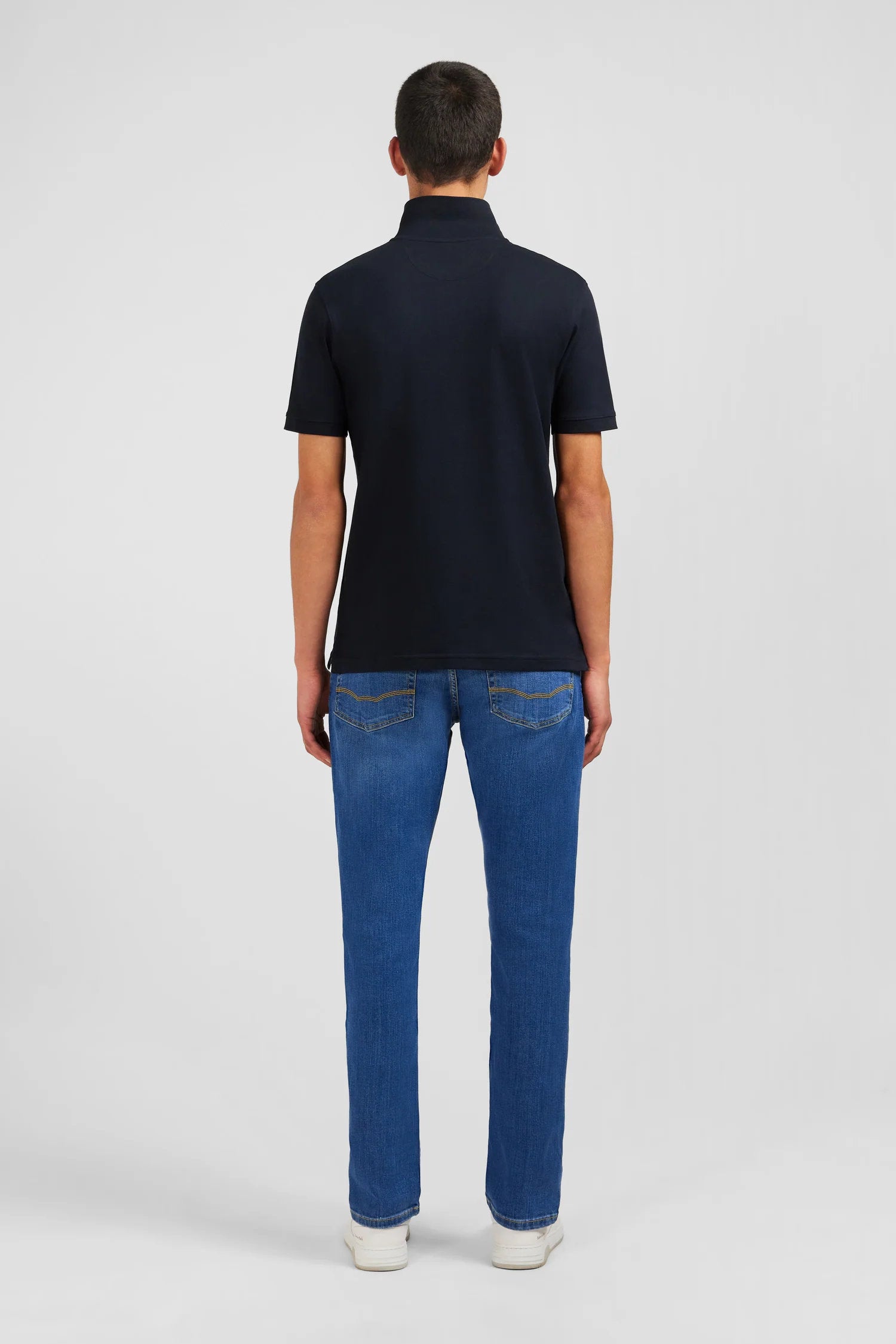 Eden Park_Black Stretch Pima Cotton Polo_PPKNIPCE0006_NO_04