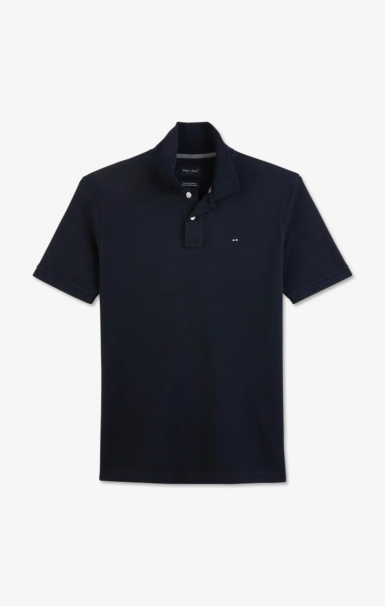 Eden Park_Black Stretch Pima Cotton Polo_PPKNIPCE0006_NO_05