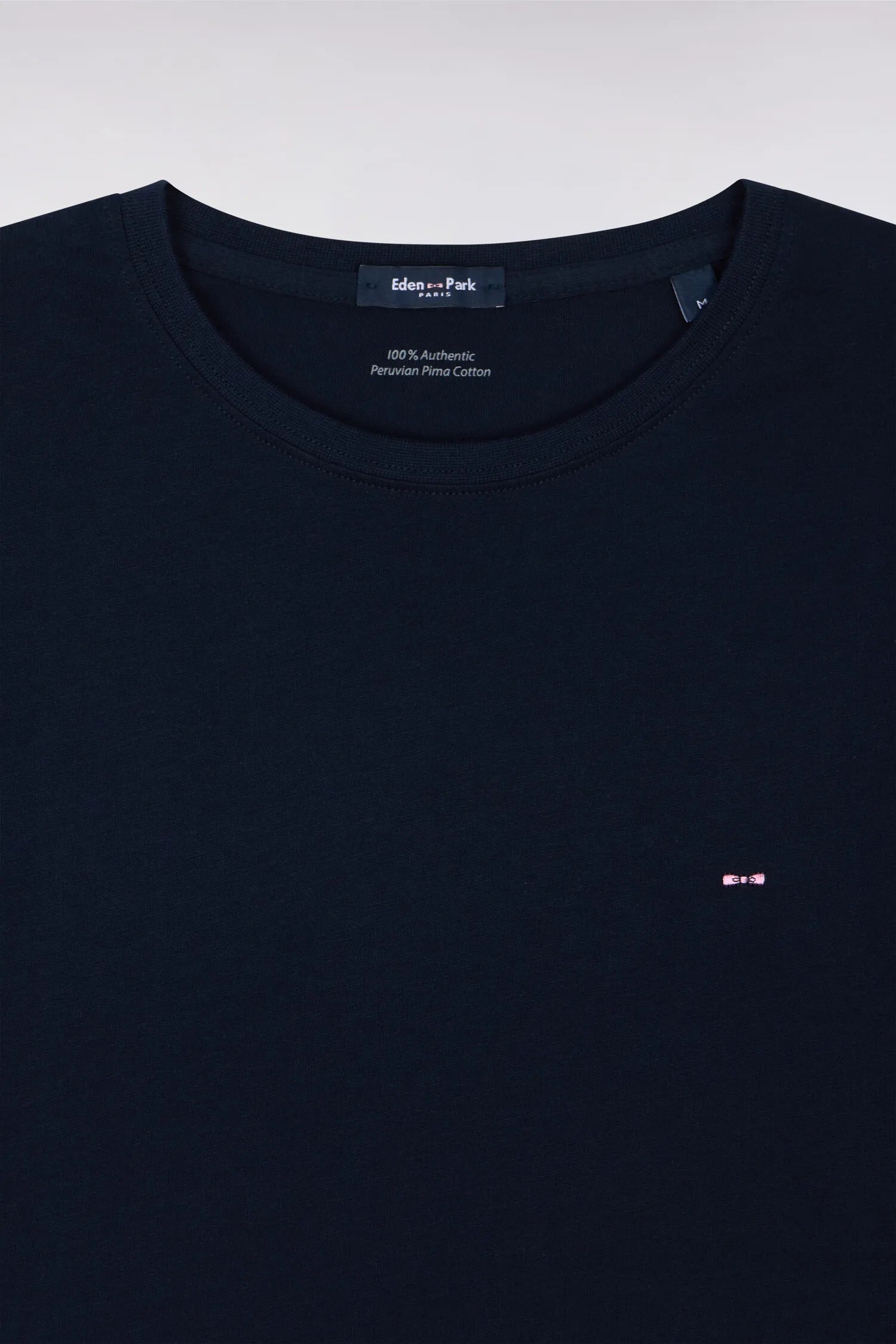 Eden Park Navy Blue Men Crew Neck Navy Blue Pima Cotton T-Shirt SKU: PPKNITCE0007_BLF Image 06