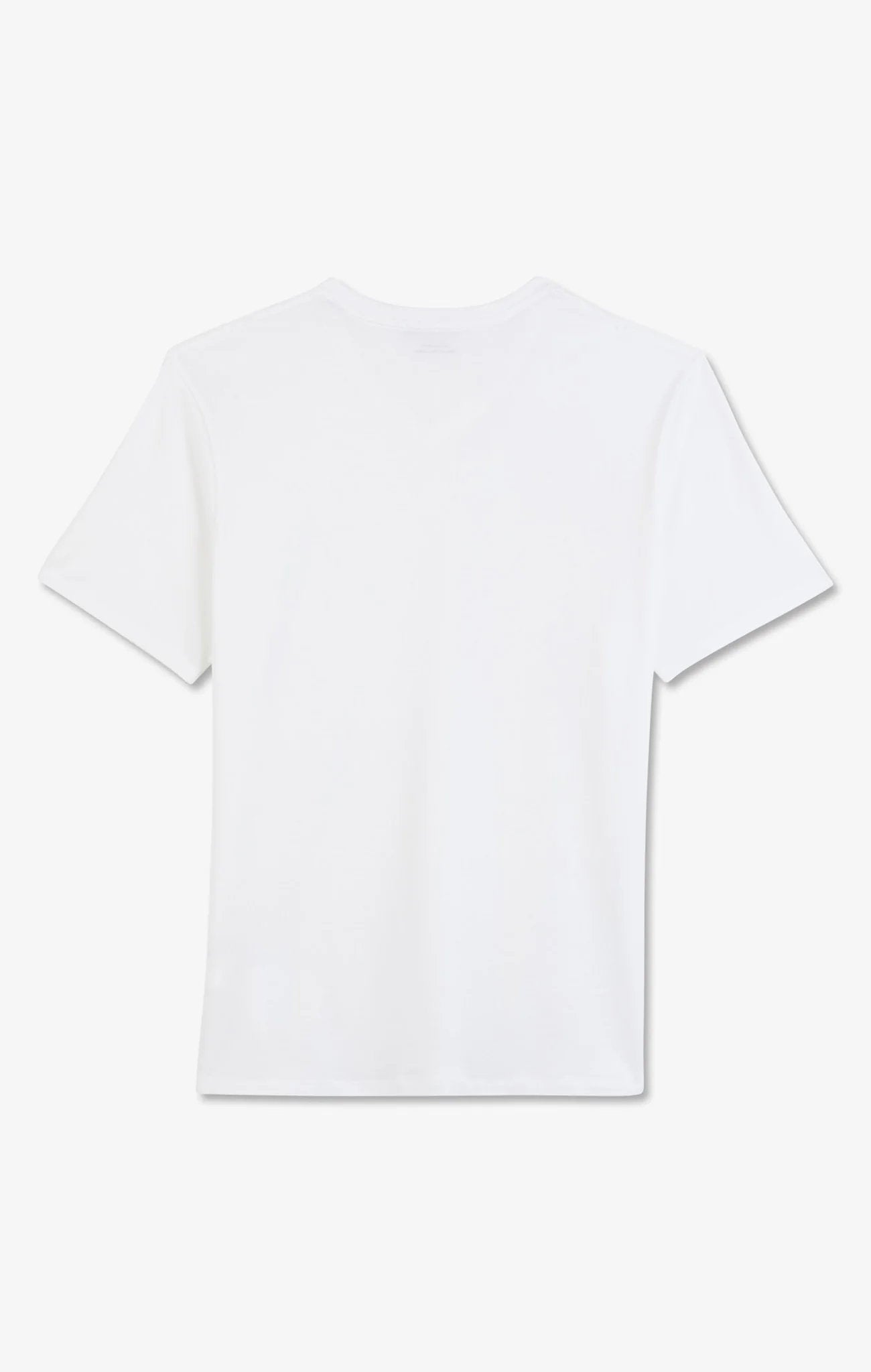 V-Neck White Light Pima Cotton T-Shirt - BEVAVA