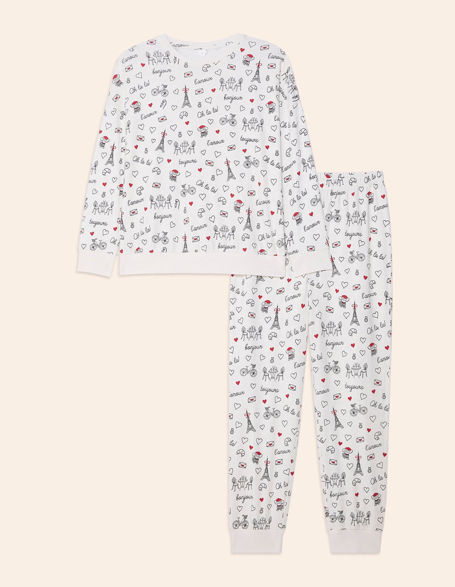 Yamamay_Amour Toujours Long White Cotton Jersey Pajamas_PPLD181001_128_05