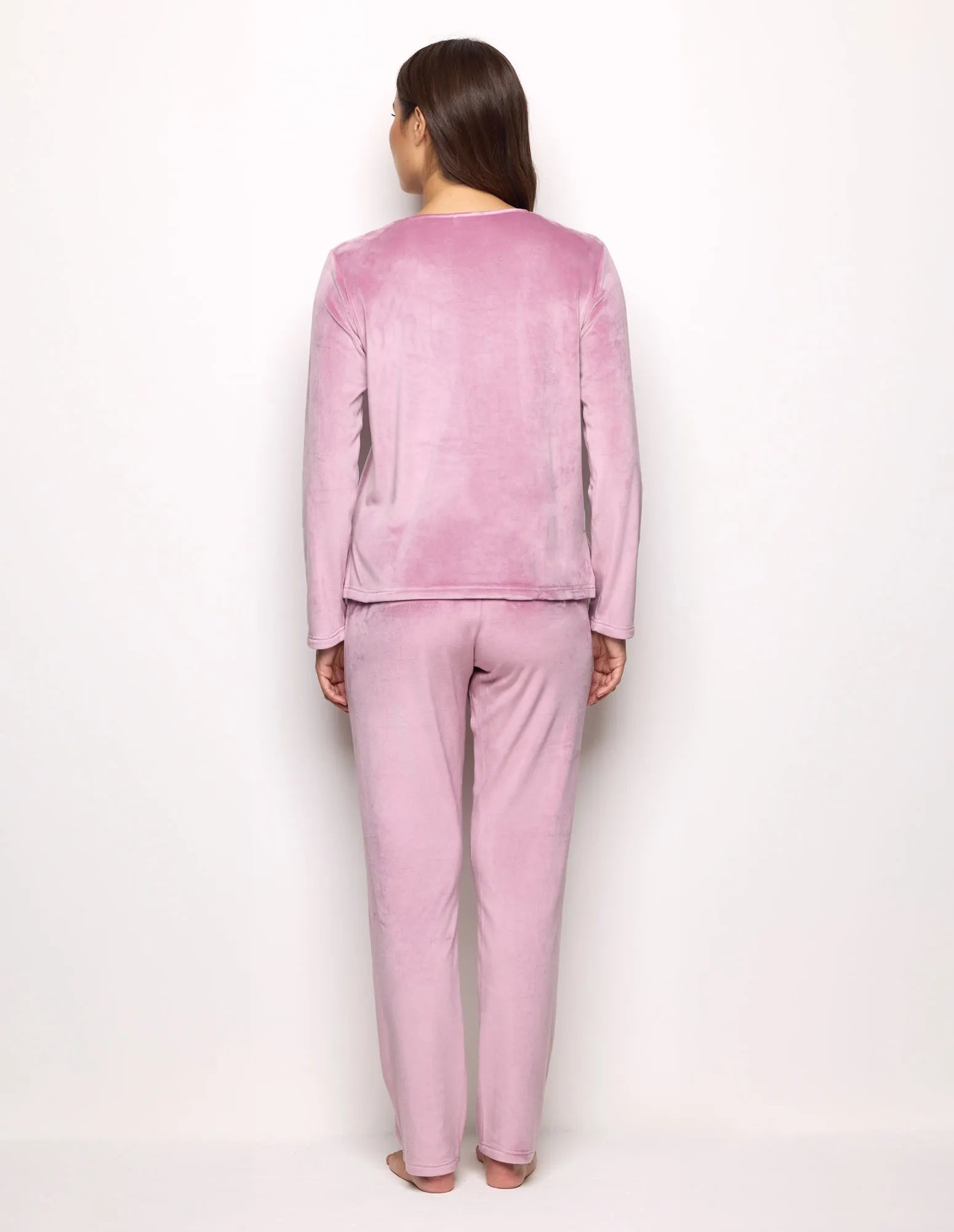 Yamamay_Mauve_Long Pajamas in Chenille_PPLD183009_061_03