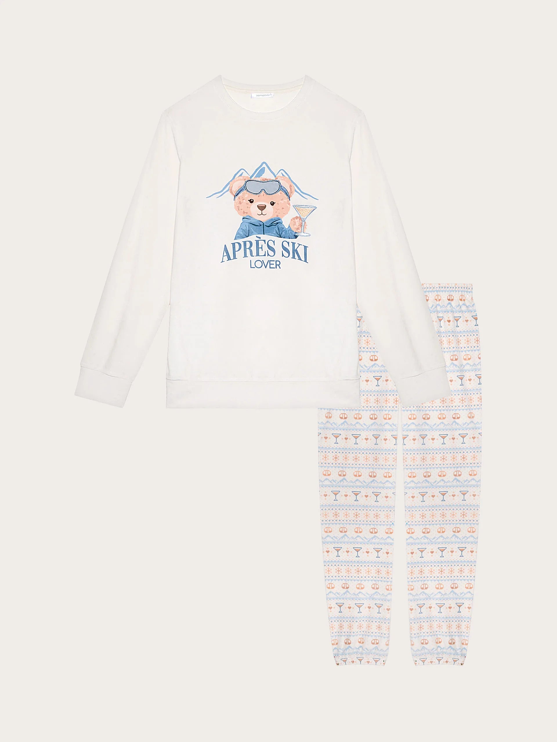 Yamamay_Almond_Apr�s Ski Chenille Long Pyjamas_PPLD184018_244_05