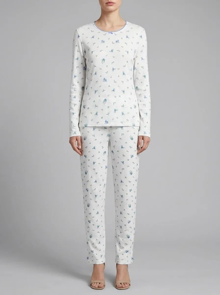 Yamamay_Printed_Long Jacquard Jersey Pyjamas - Pointell_PPLD191004_128_00