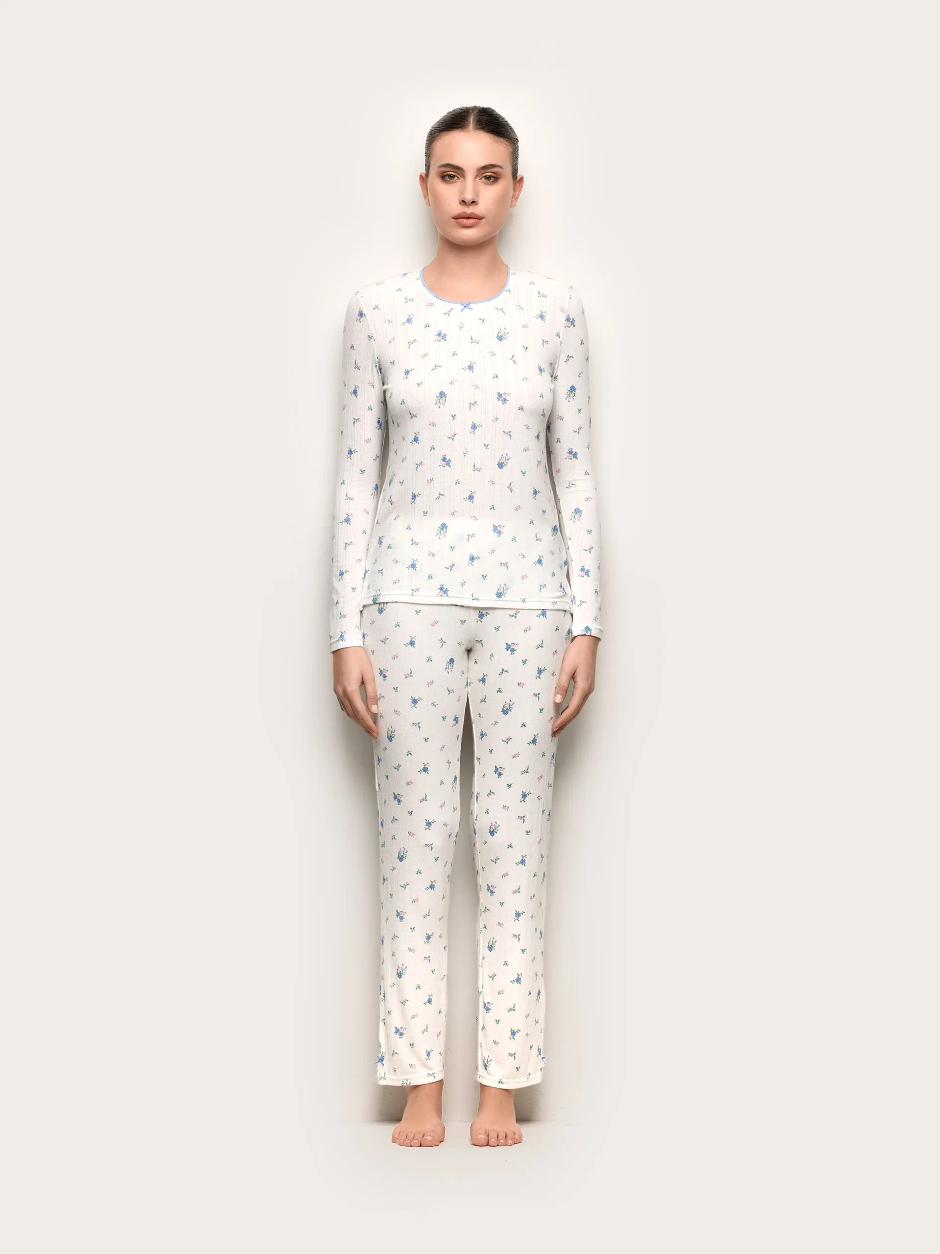 Yamamay_Printed_Long Jacquard Jersey Pyjamas - Pointell_PPLD191004_128_02