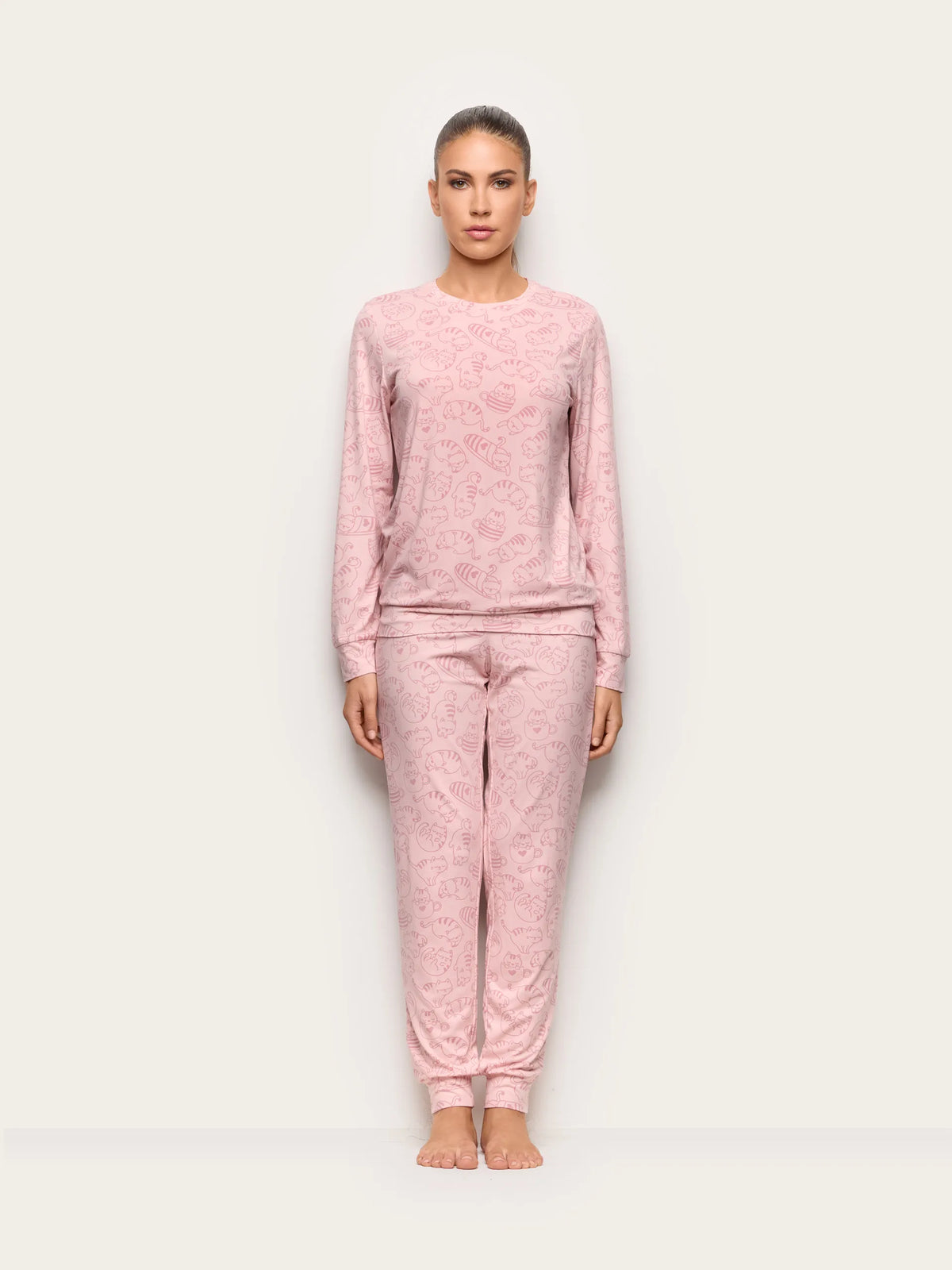Yamamay PRINTED Women Pyjamas - Purrfect Dreamer SKU: PPLD193005_128 Image 02