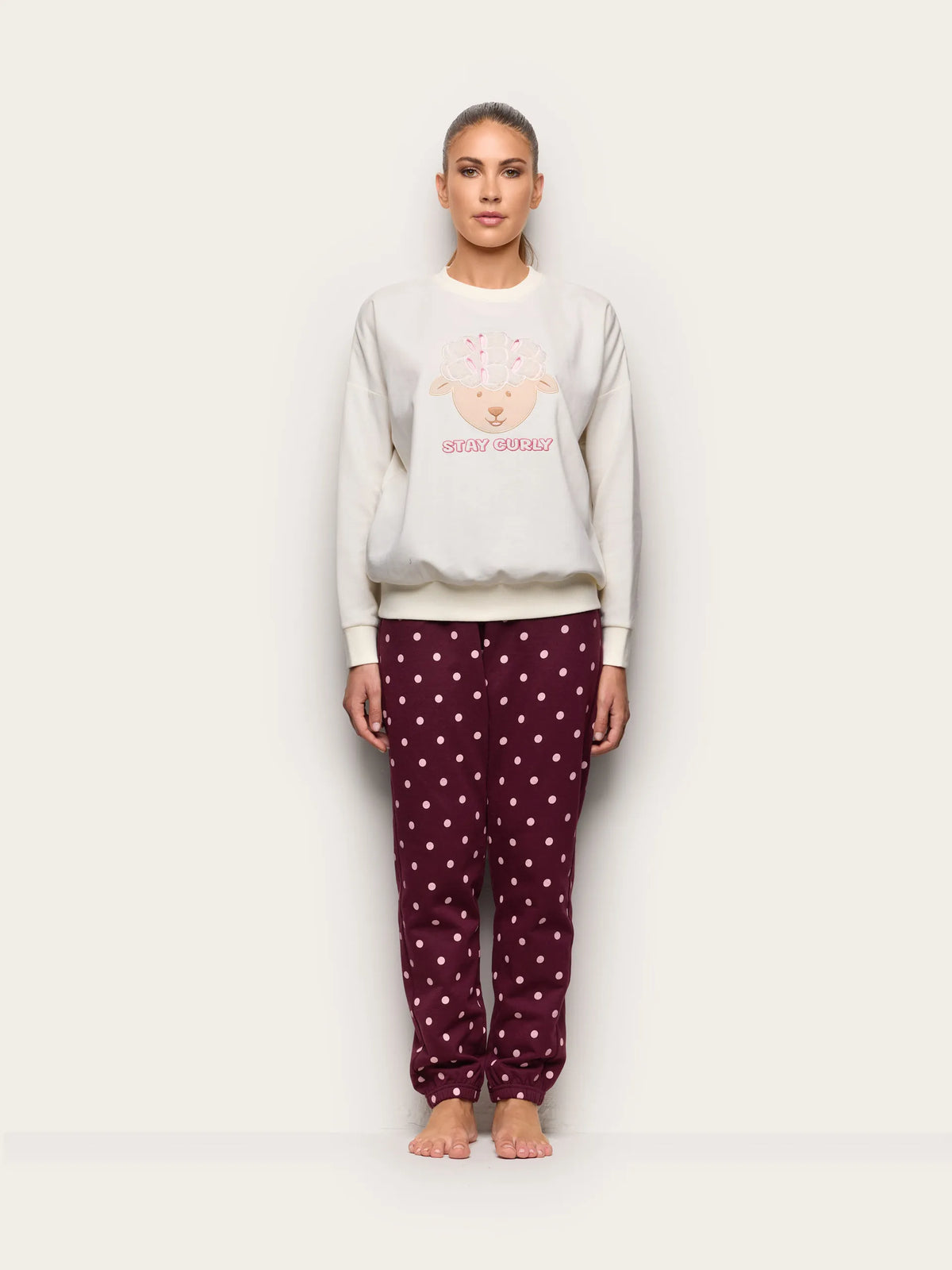 Yamamay ALMOND Women Pyjamas - Curly and Cute SKU: PPLD193007_244 Image 02