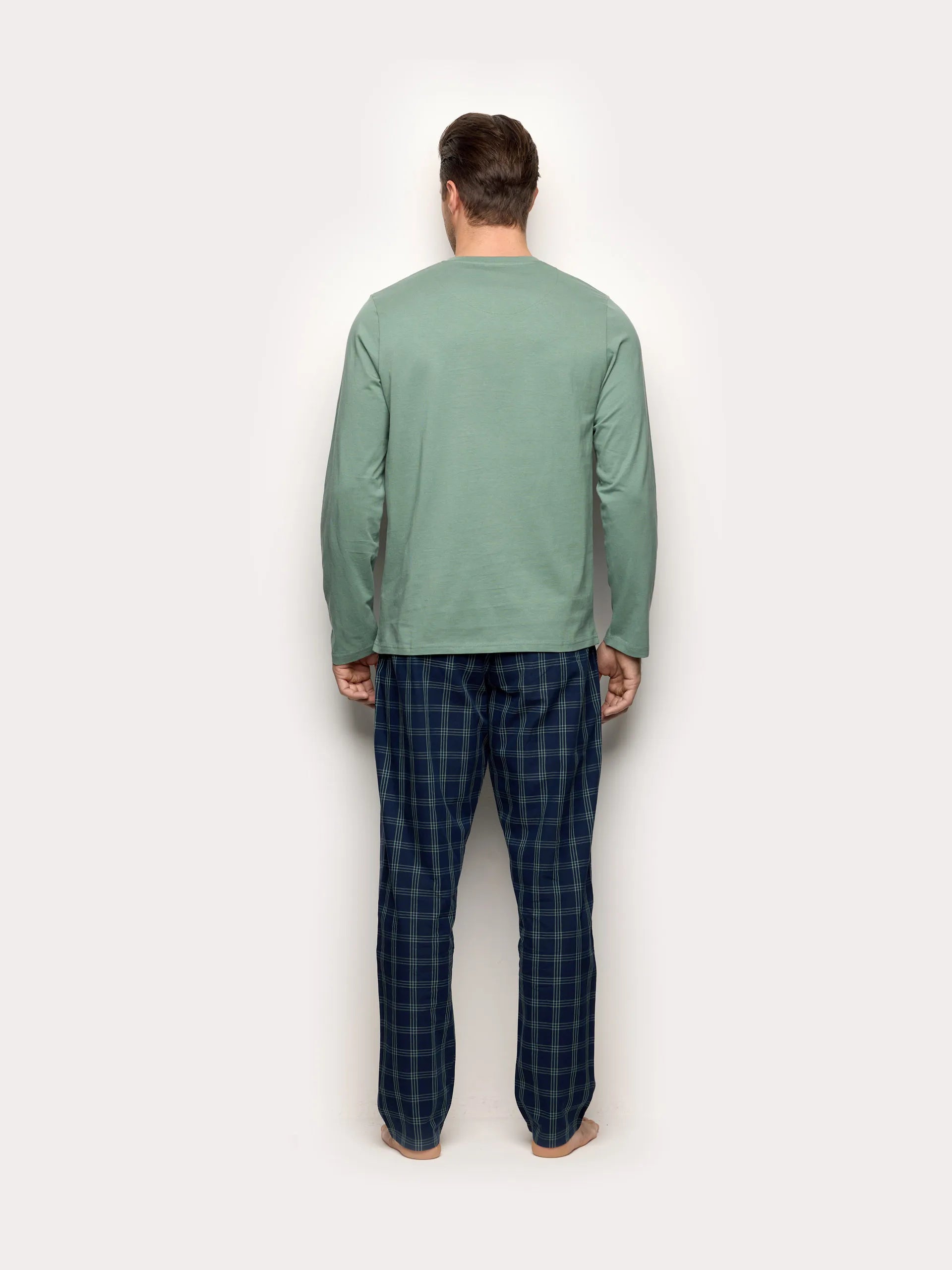 Yamamay_Sage Green_Long Jersey and Cotton Canvas Pyjamas - Daily Pajamas Ii_PPLU191004_120_04