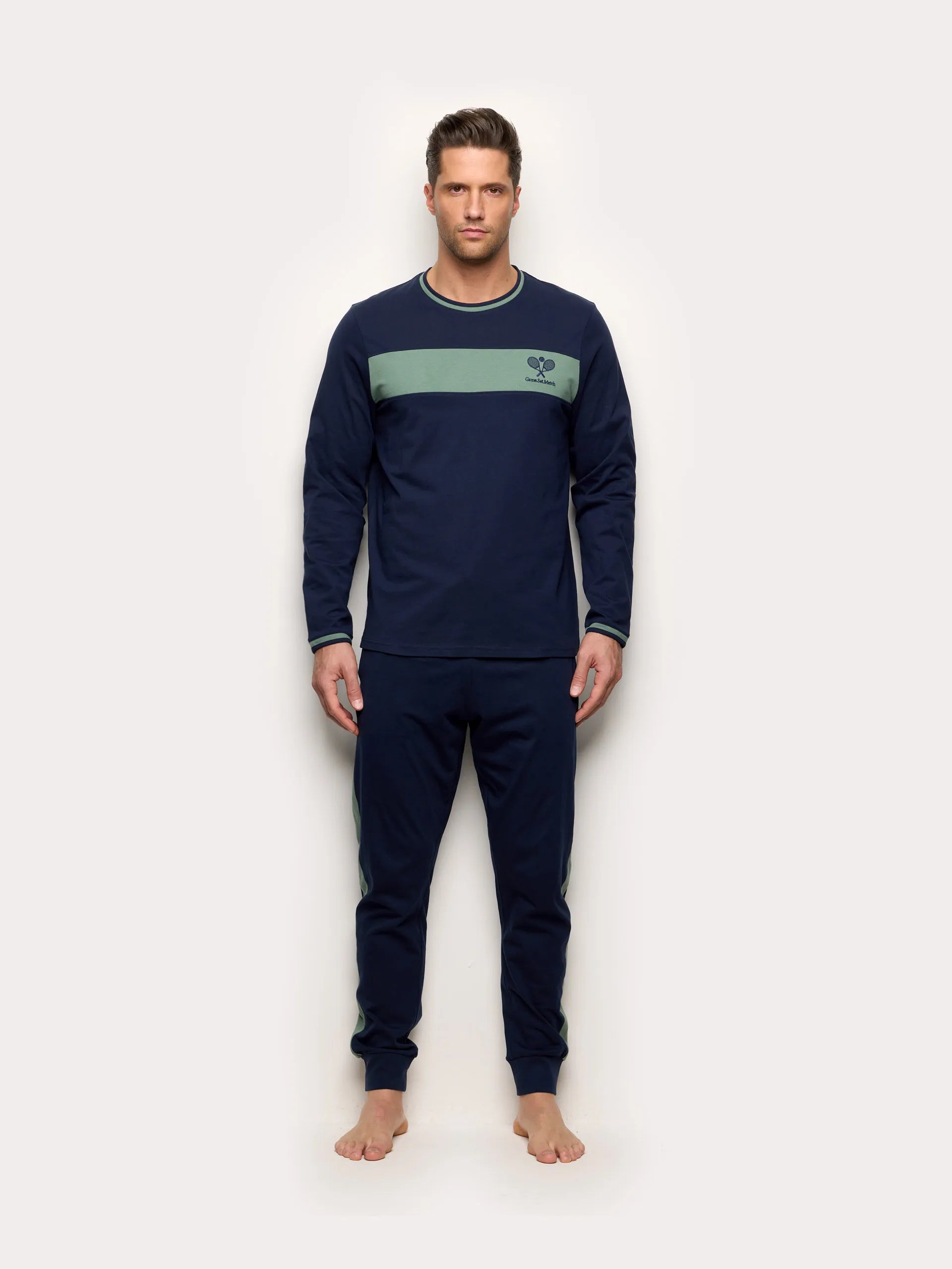 Yamamay_Night Blue_Long Cotton Jersey Pyjamas - Daily Pajamas Ii_PPLU191005_024_02