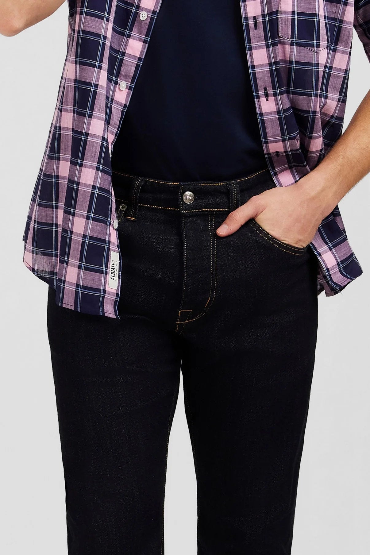 Navy Blue Jeans In Stretch Cotton_05