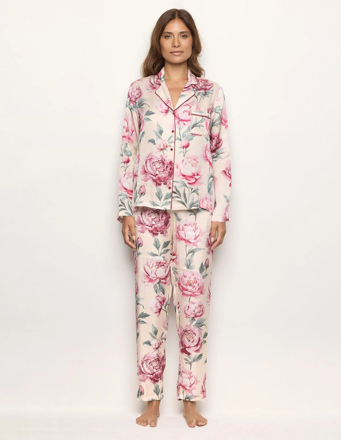 Yamamay_Printed_Long Open Pyjamas in Viscose Satin Ð Eloise_PPRD183003_128_02