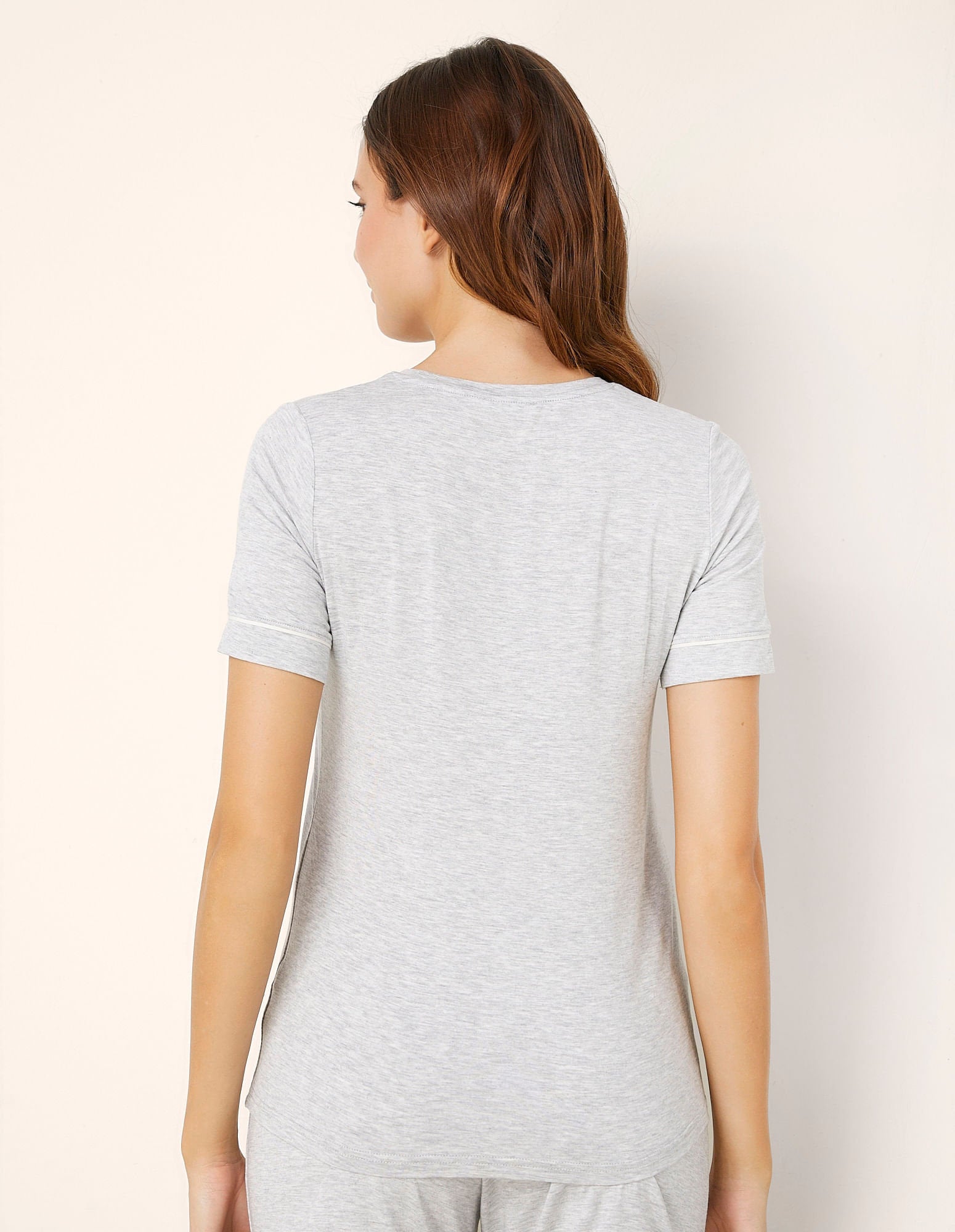 Yamamay_Short-Sleeved Shirt with Daily Crew Neck with Tencel ª Modal_PPTD181002_133_03