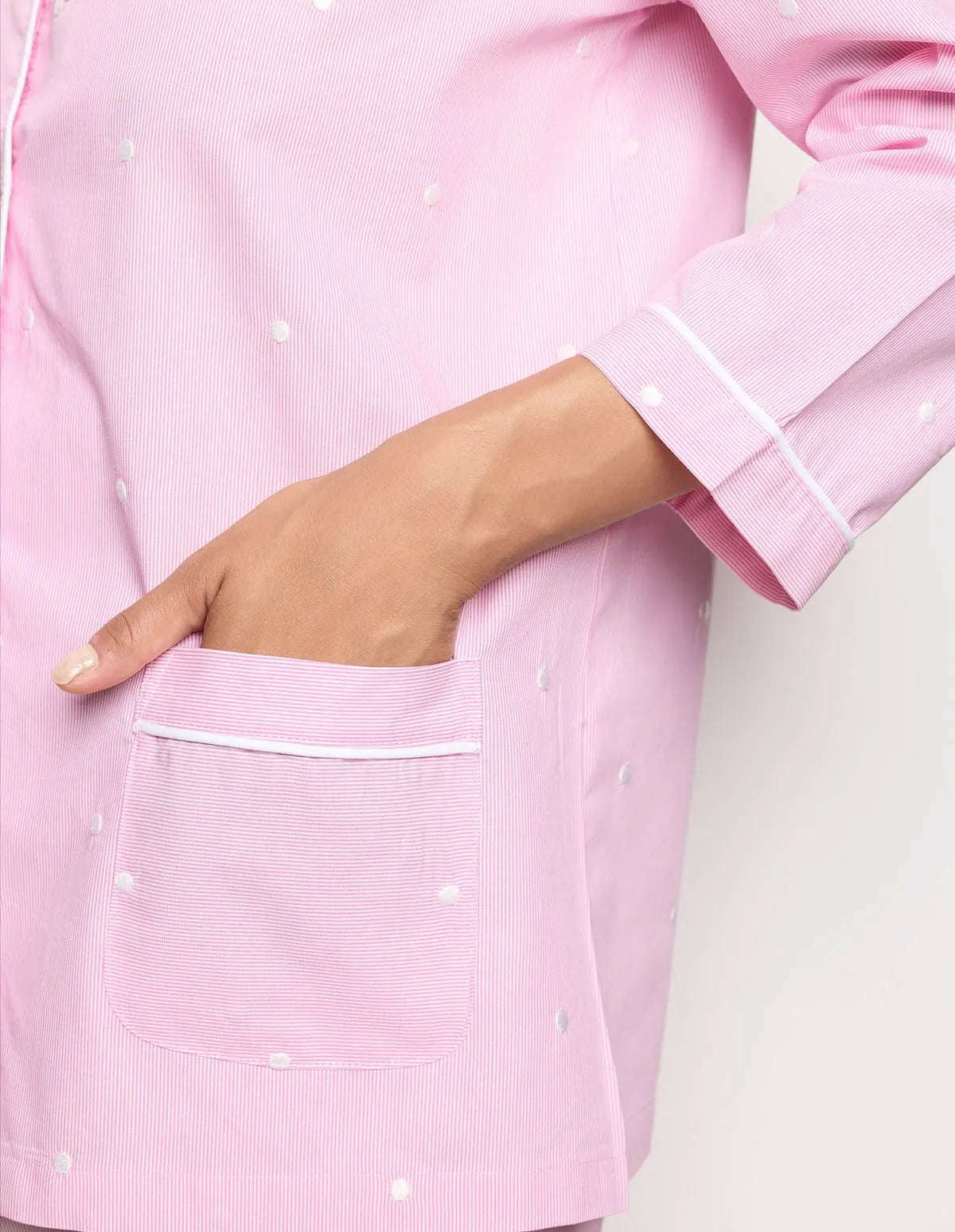 Yamamay_Stripes_Long-Sleeve Shirt-Style Top with Embroidered Polka Dots Ð Daily Pajamas_PPTD183001_171_04