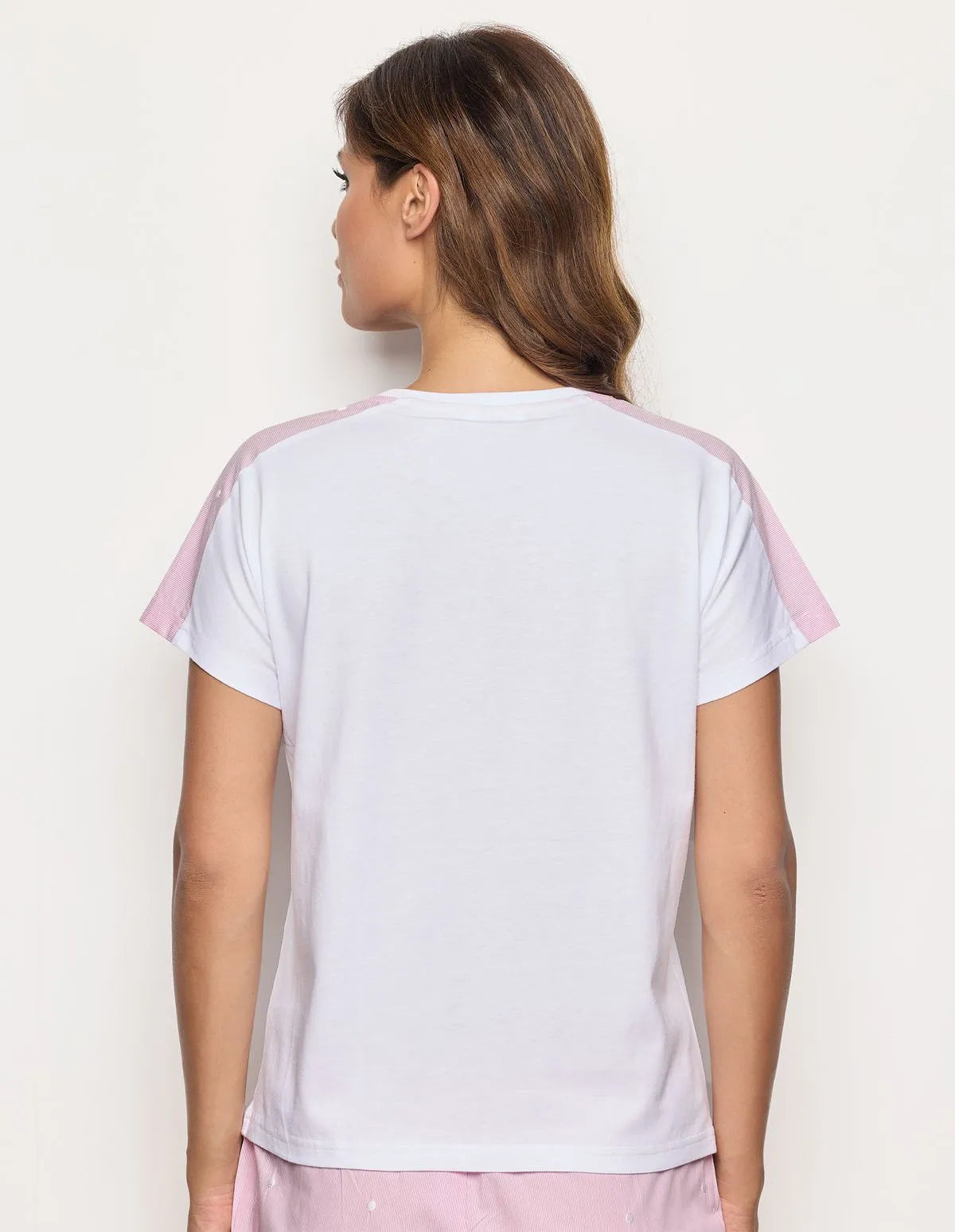 Yamamay_Optical White_White Short-Sleeve Top with Embroidered Polka Dots Ð Daily Pajamas_PPTD183002_015_03