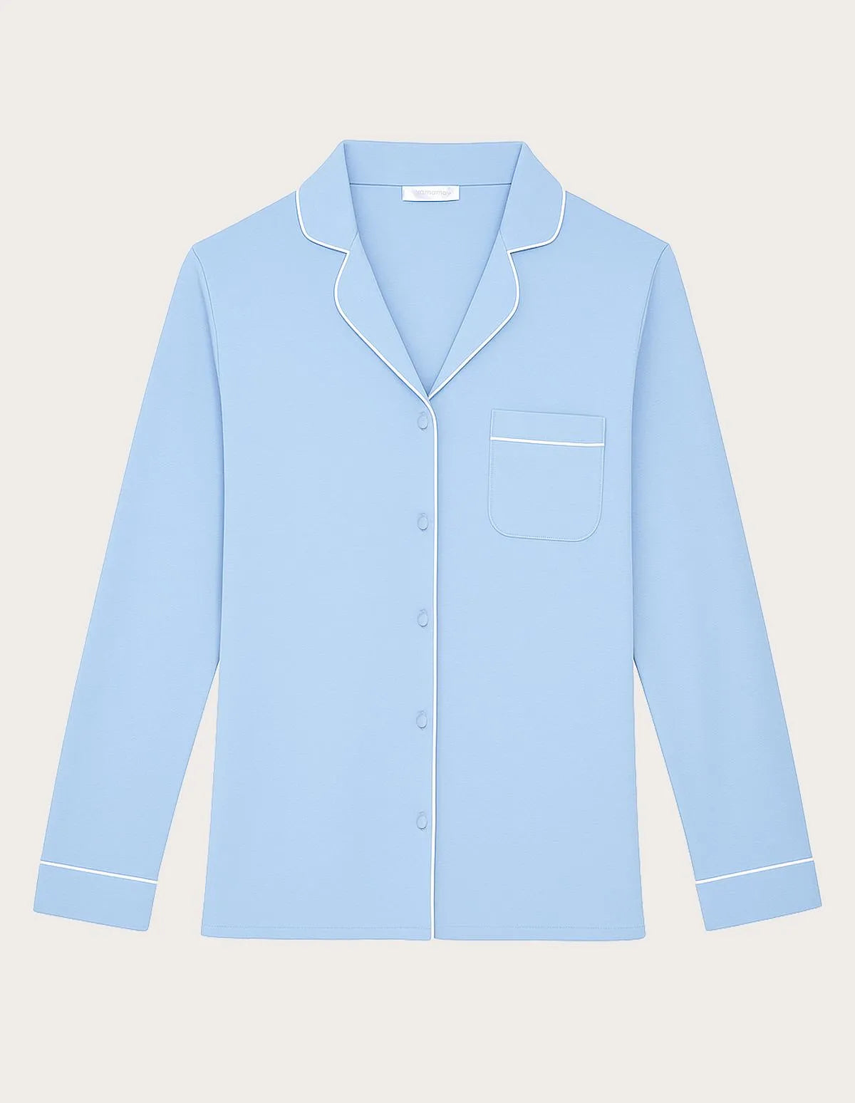 Yamamay_Baby Blue_Shirt-Style Pajama Top with Tencelª Modal Ð Daily Modal_PPTD183003_032_05