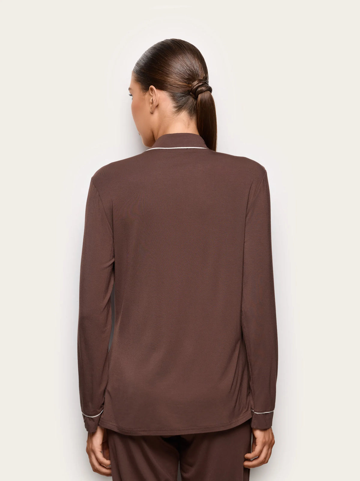 Yamamay CHOCOLATE Women Long-Sleeve Shirt - Daily Modal SKU: PPTD193001_033 Image 04