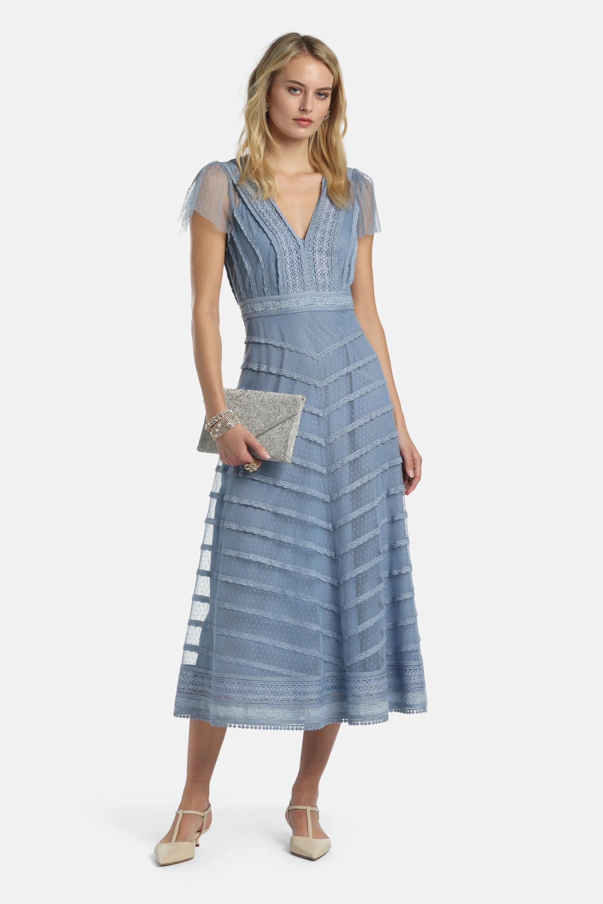 Luisa Spagnoli Fiordaliso Women Prontezza - Elegant Embroidered Gown SKU: PRONTEZZA_0612 Image 05