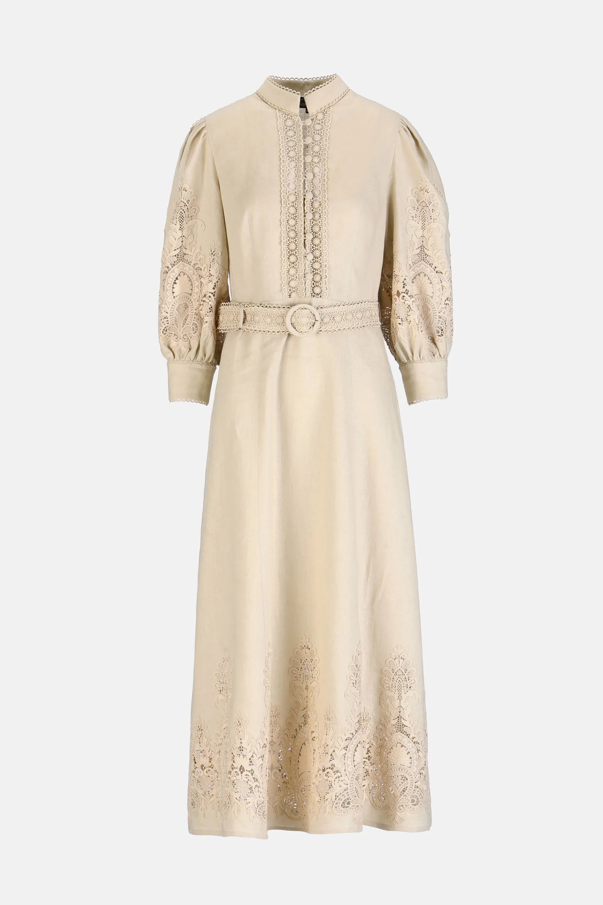 Luisa Spagnoli Beige Women Provina - Elegant MacramŽ Dress SKU: PROVINA_1102 Image 06