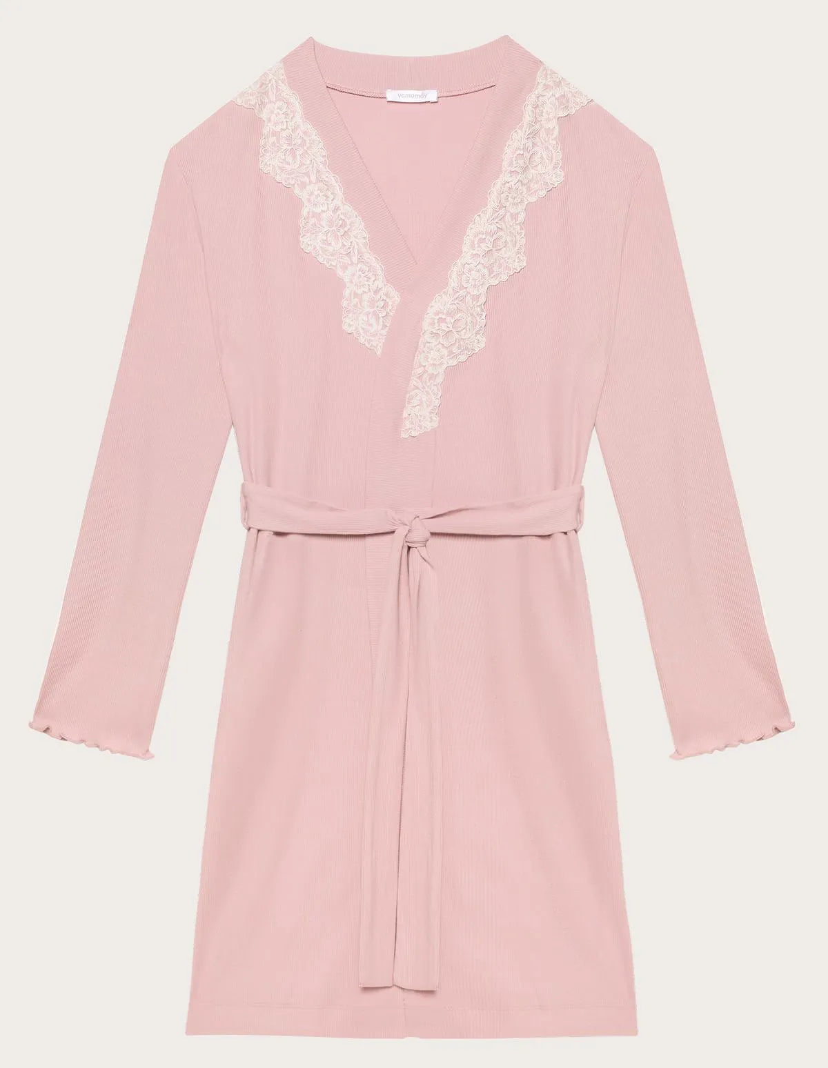 Yamamay_Clay Rose_Embroidered Robe Ð Basic Modal/Cotton Rib_PVED183002_239_06