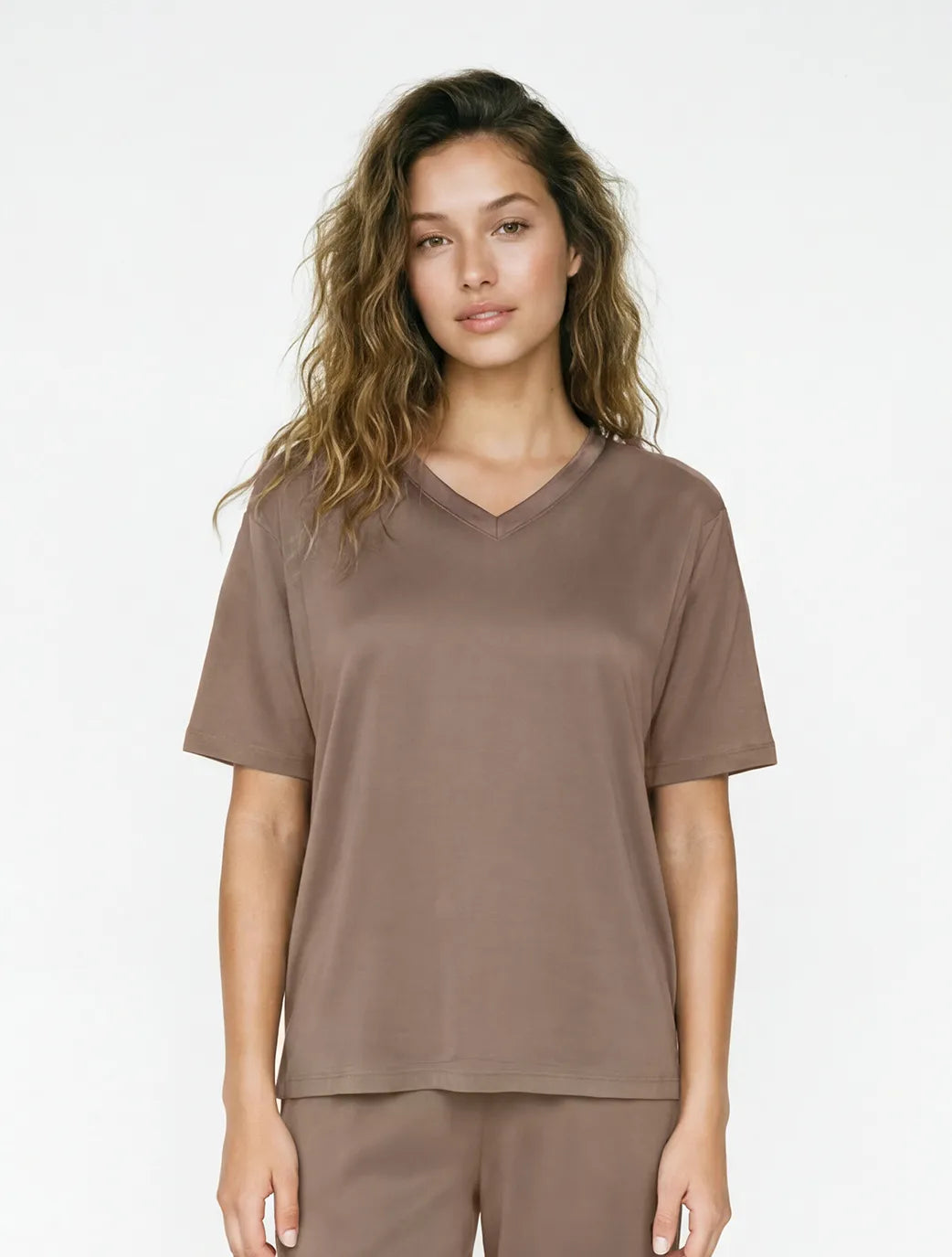 Marie France Greige Women Adelina T-Shirt SKU: PYADELINATSHIRT_Greige Image 01