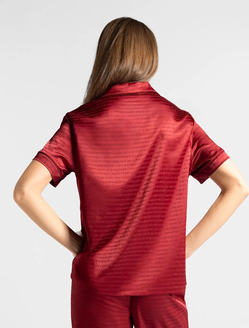 Marie France Amoremio Chemise_Burgundy Women Amoremio Chemise SKU: PYAMOREMIOCHEMISE_Burgundy Image 02