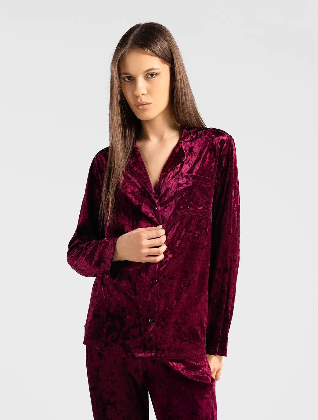 Marie France_Bordeau_Belevis Chemise_PYBELEVISCHEMISE_Bordeau_01