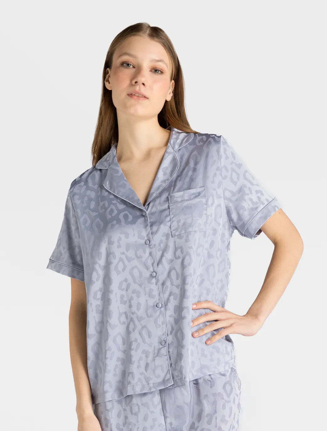 Marie France Bloss Chemise_Dark Grey Women Bloss Chemise SKU: PYBLOSSCHEMISE_Dark Grey Image 01