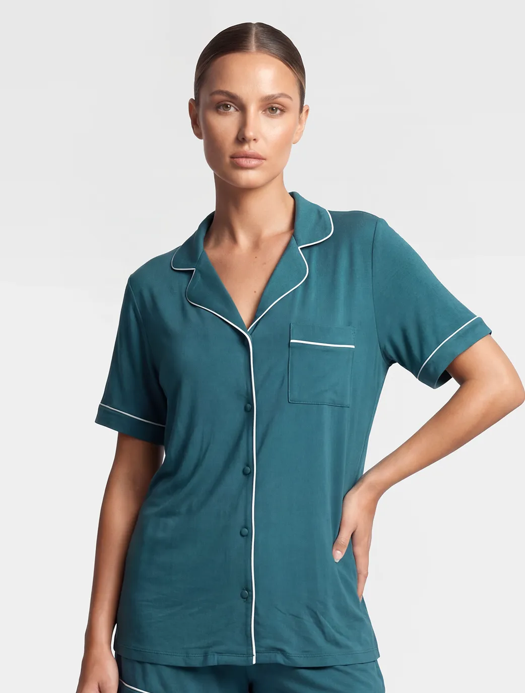 Marie France Green Women Cariss Micro Chemise SKU: PYCARISSCHEMISE_Green Image 01