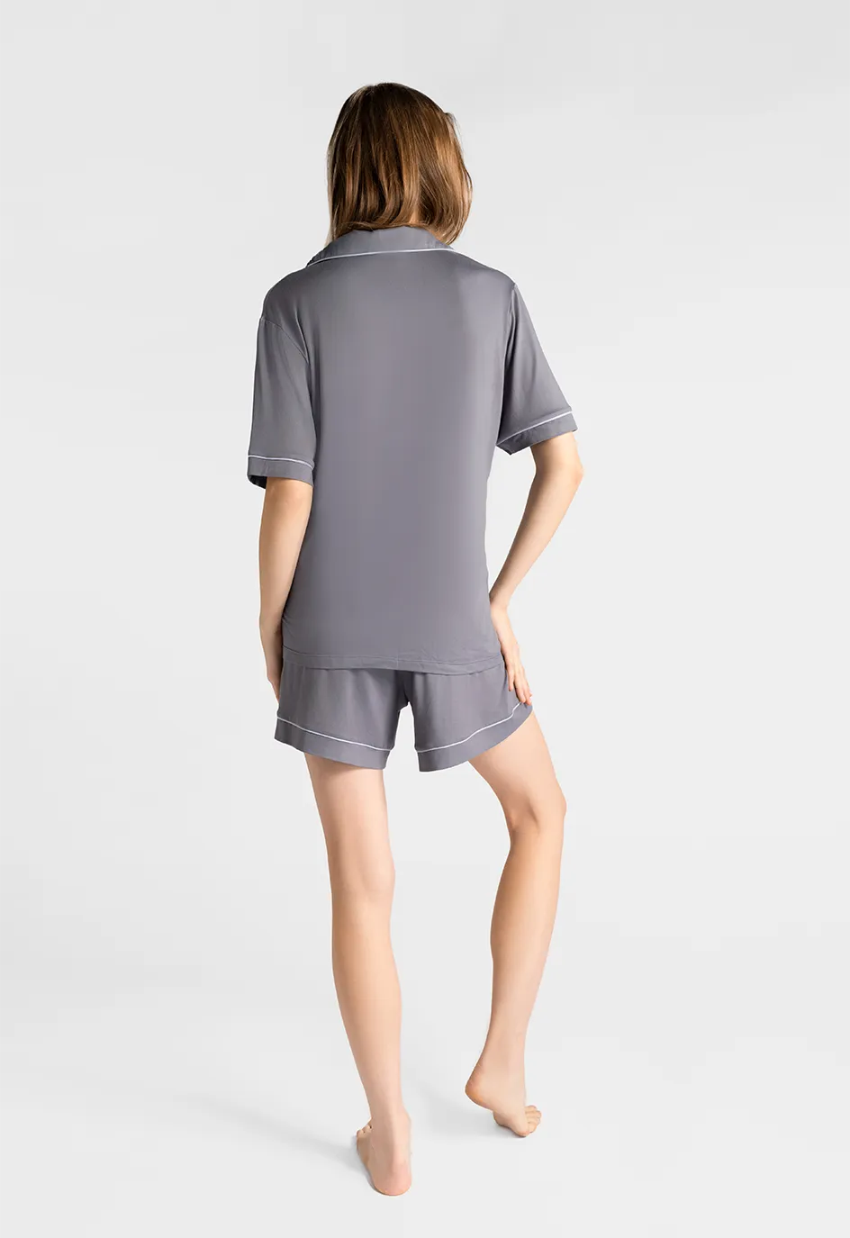 Marie France Denina Chemise_Grey Women Denina Chemise SKU: PYDENINACHEMISE_Grey Image 04