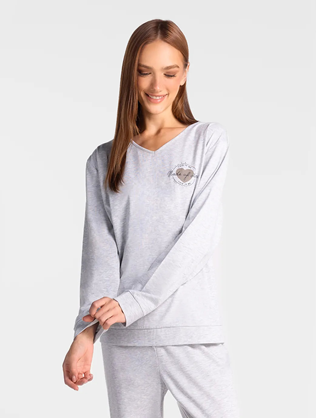 Marie France_Light Grey Melange_Gredana Top_PYGREDANATOP_Light Grey Melange_02