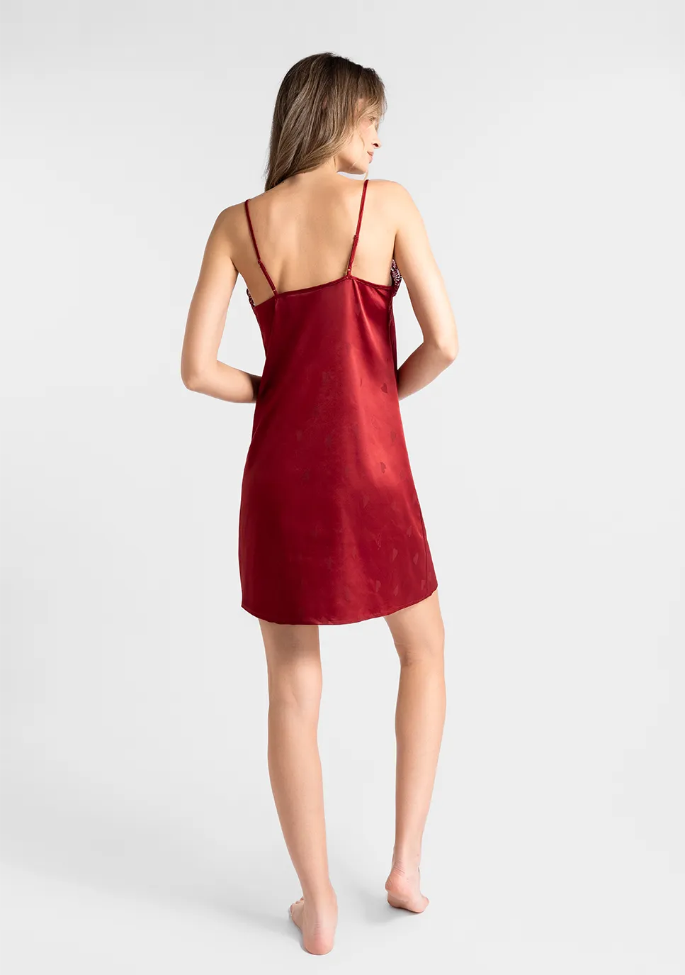 Marie France Heartfelt Dress_Burgundy Women Heartfelt Dress SKU: PYHEARTFELTDRESS_Burgundy Image 04