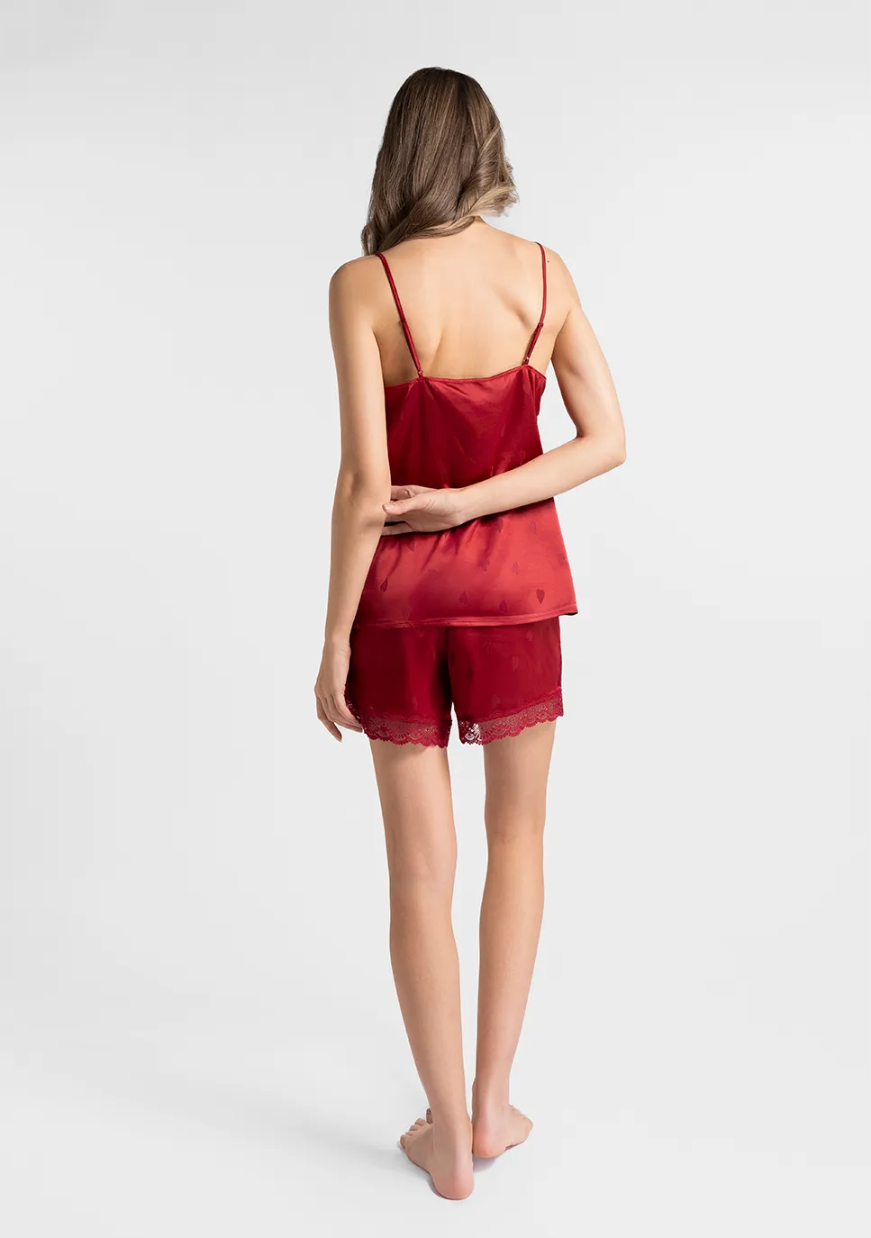 Marie France Heartfelt Short_Burgundy Women Heartfelt Short SKU: PYHEARTFELTSHORT_Burgundy Image 02