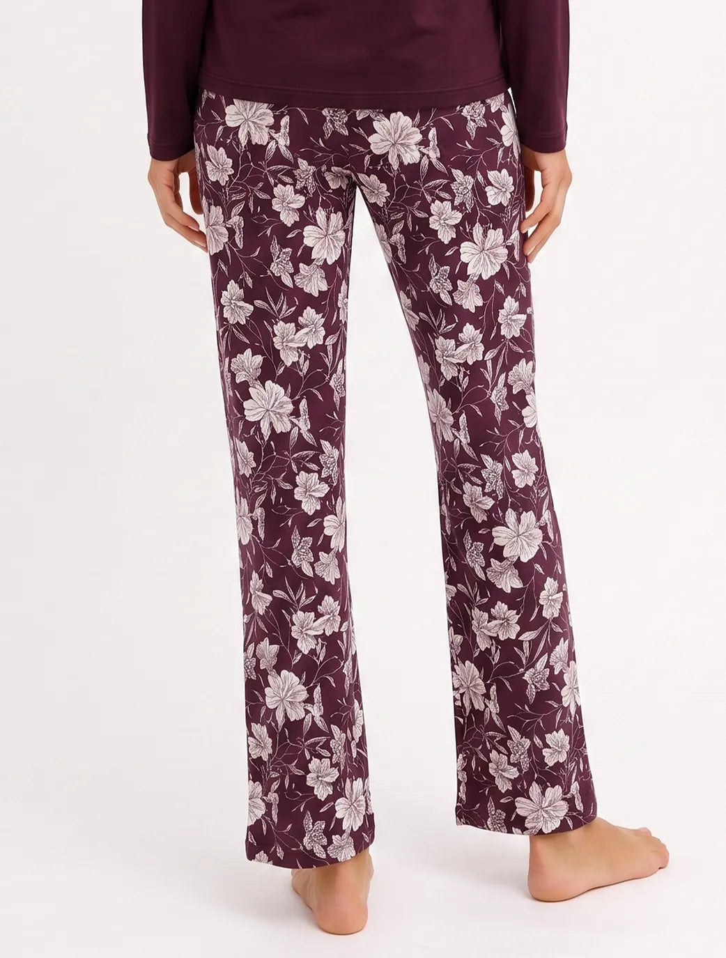 Marie France Burgundy Women Kaylyn Pant SKU: PYKAYLYNPANT_BURGUNDY Image 04
