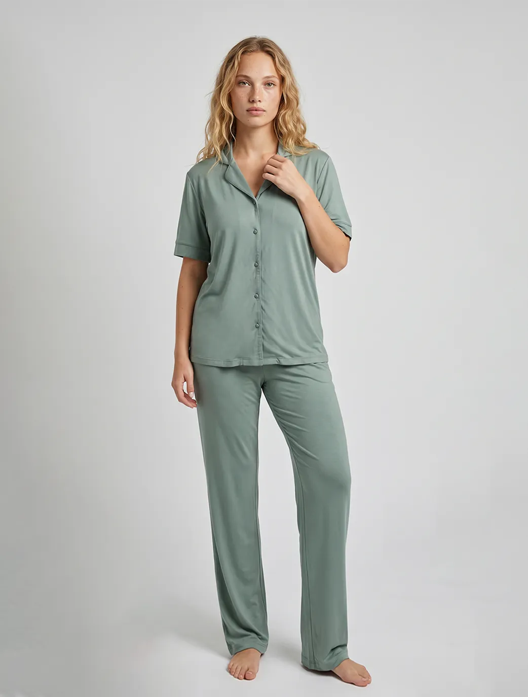 Marie France Green Women Kennedi Pant SKU: PYKENNEDIPANT_Green Image 01