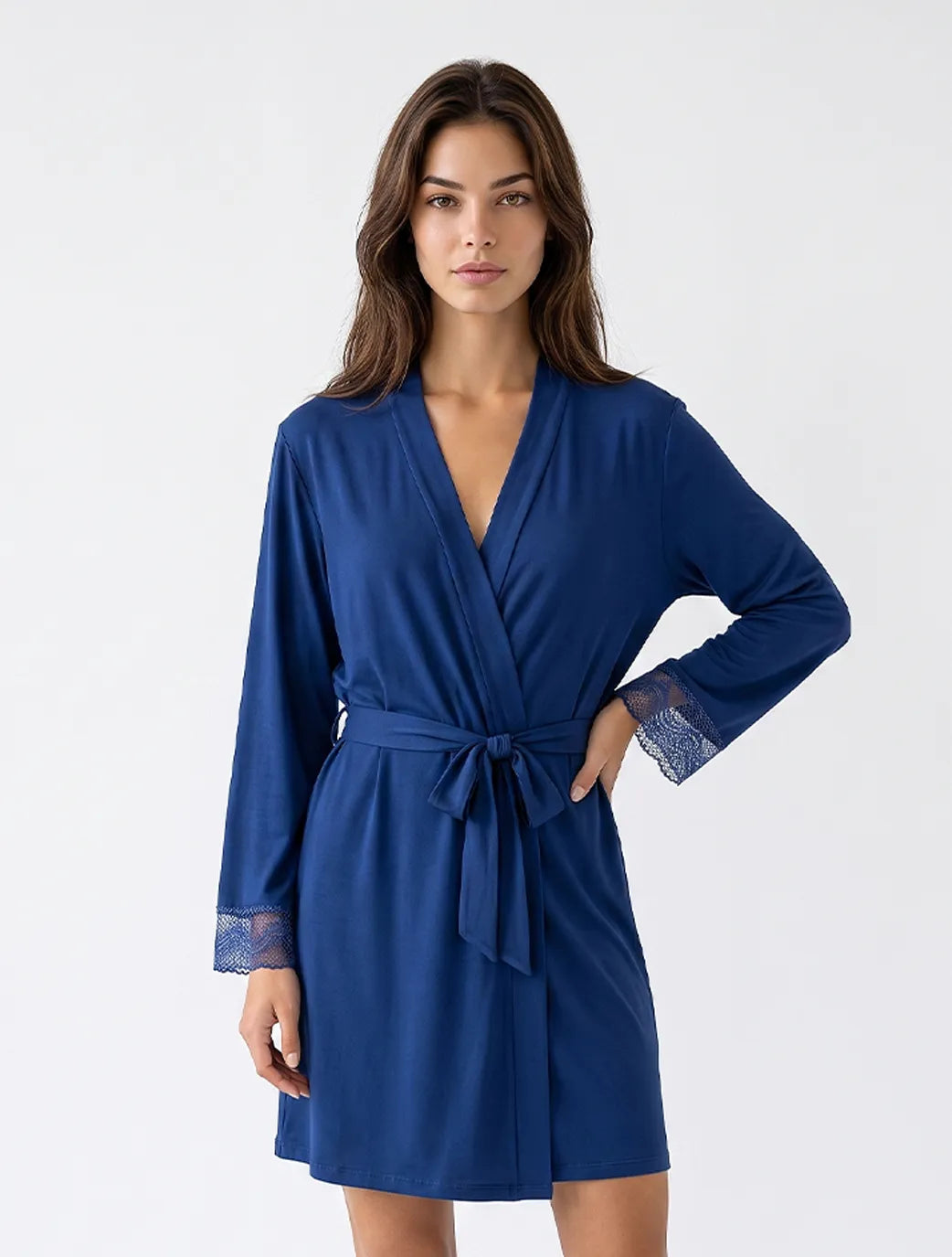 Marie France Navy Women Myra Robe SKU: PYMYRAROBE_NAVY Image 01