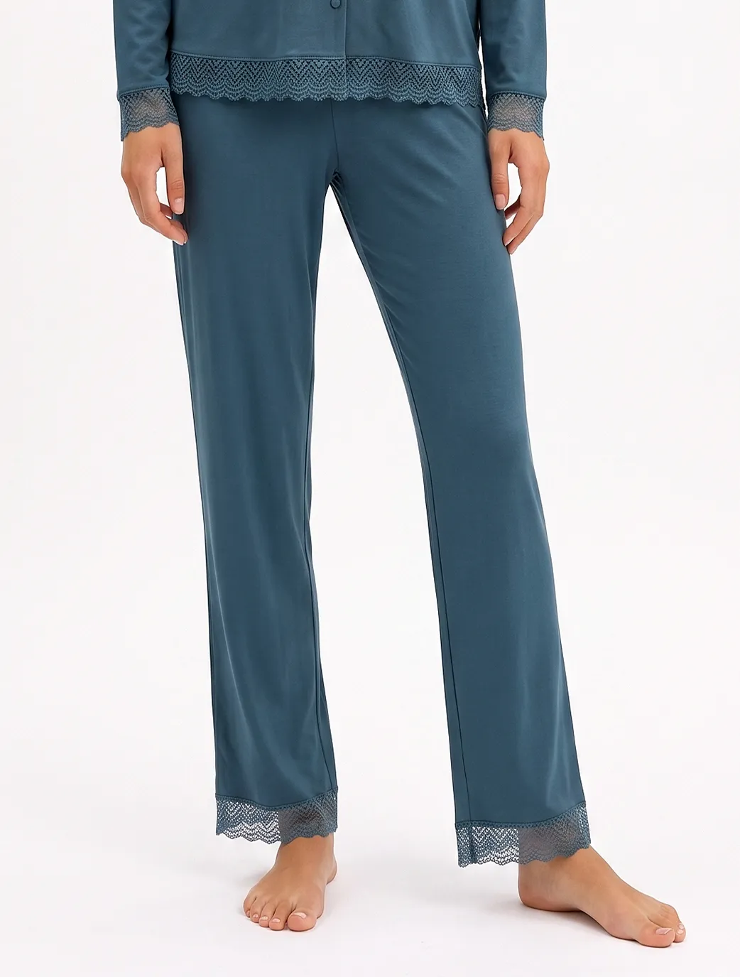 Marie France Blue Green Women Penira Pant SKU: PYPENIRAPANT_BLUE GREEN Image 03