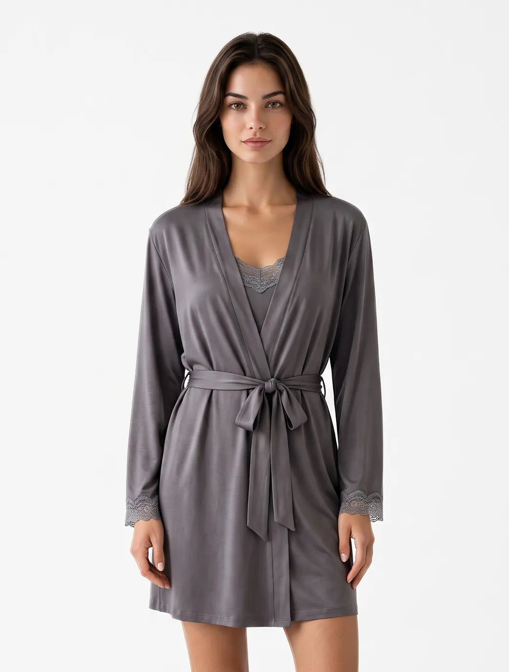Marie France Grey Women Silvra Robe SKU: PYSILVRAROBE_GREY Image 01
