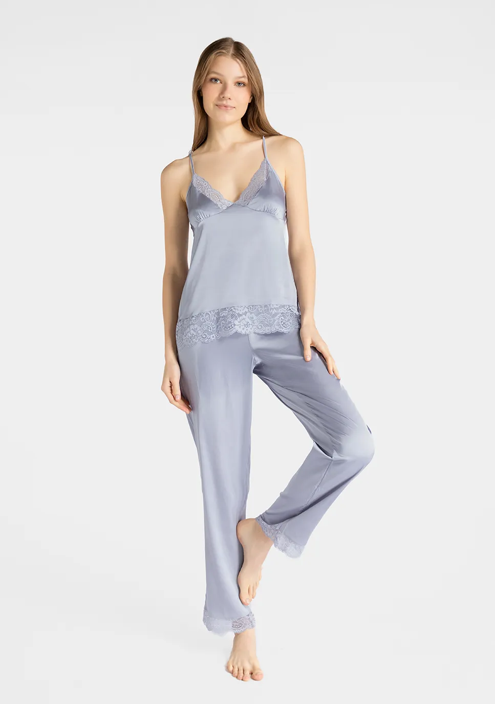 Marie France Dark Grey Women Solla Pant SKU: PYSOLLAPANT_Dark Grey Image 01