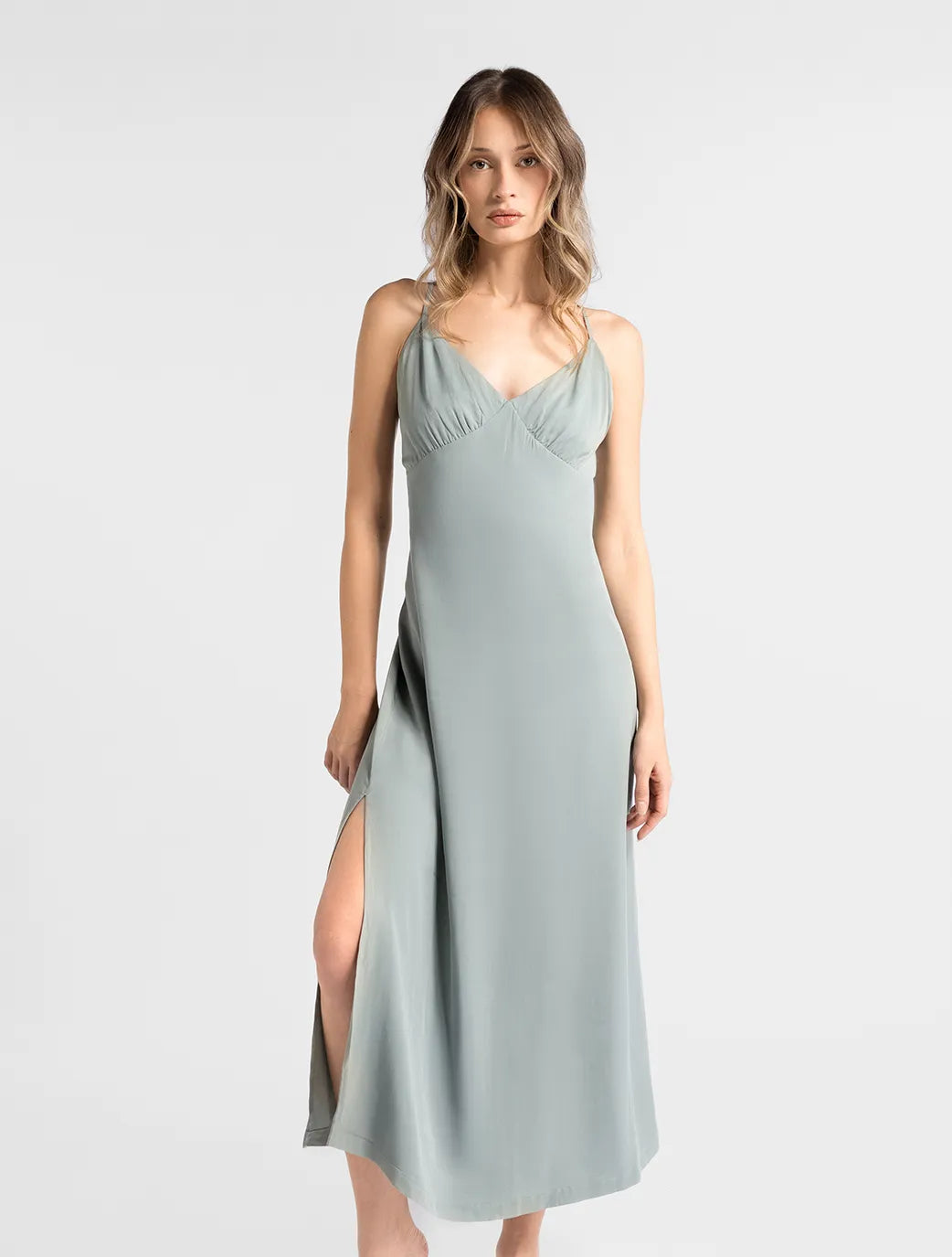 Marie France Green Women Tena Dress Viscose Sleep I-Shirt SKU: PYTENADRESSISHIRT_Green Image 01