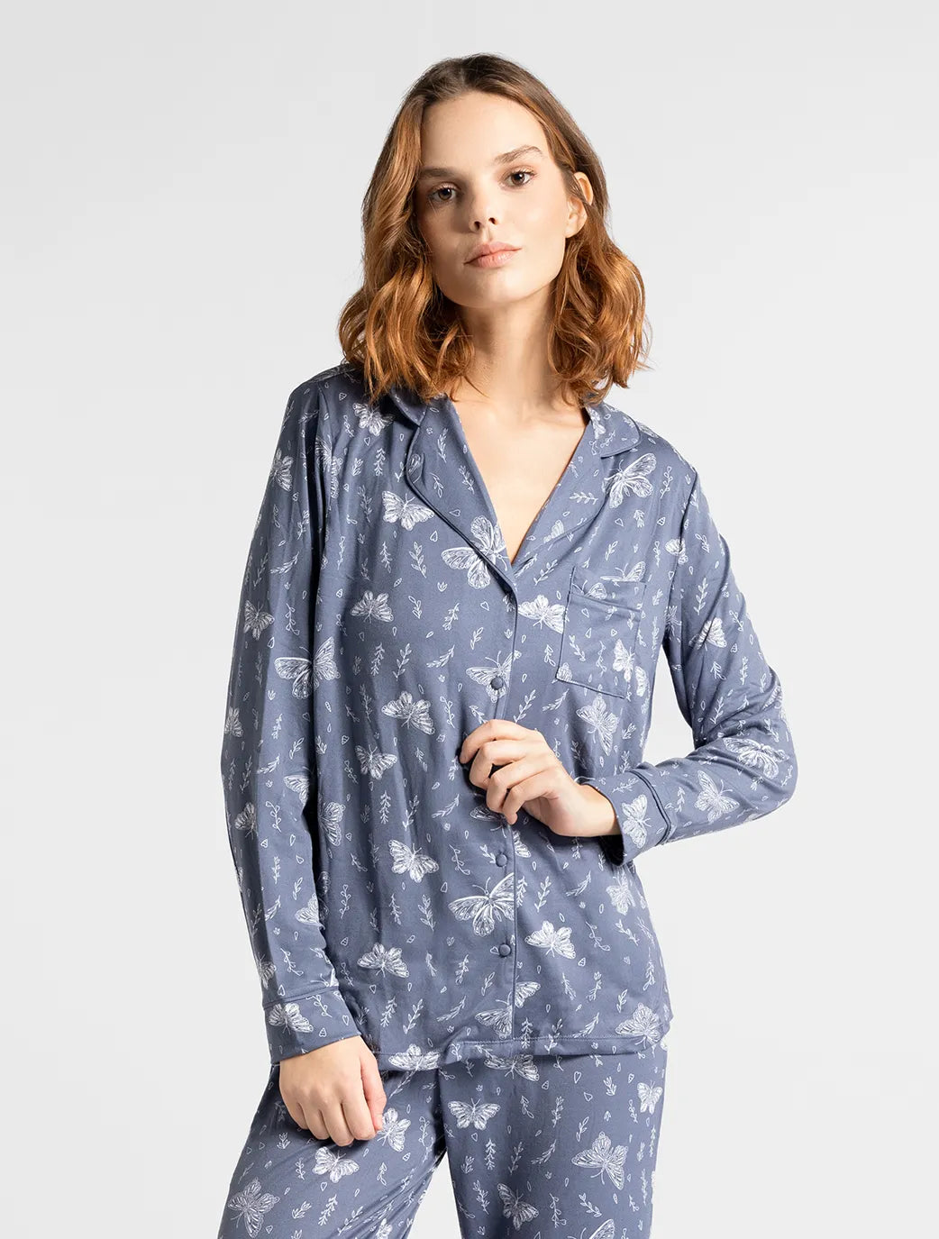 Marie France Multicolor Women Twily Butterfly Print Pajama Set SKU: PYTWILYSETOFFER_Multicolor Image 04