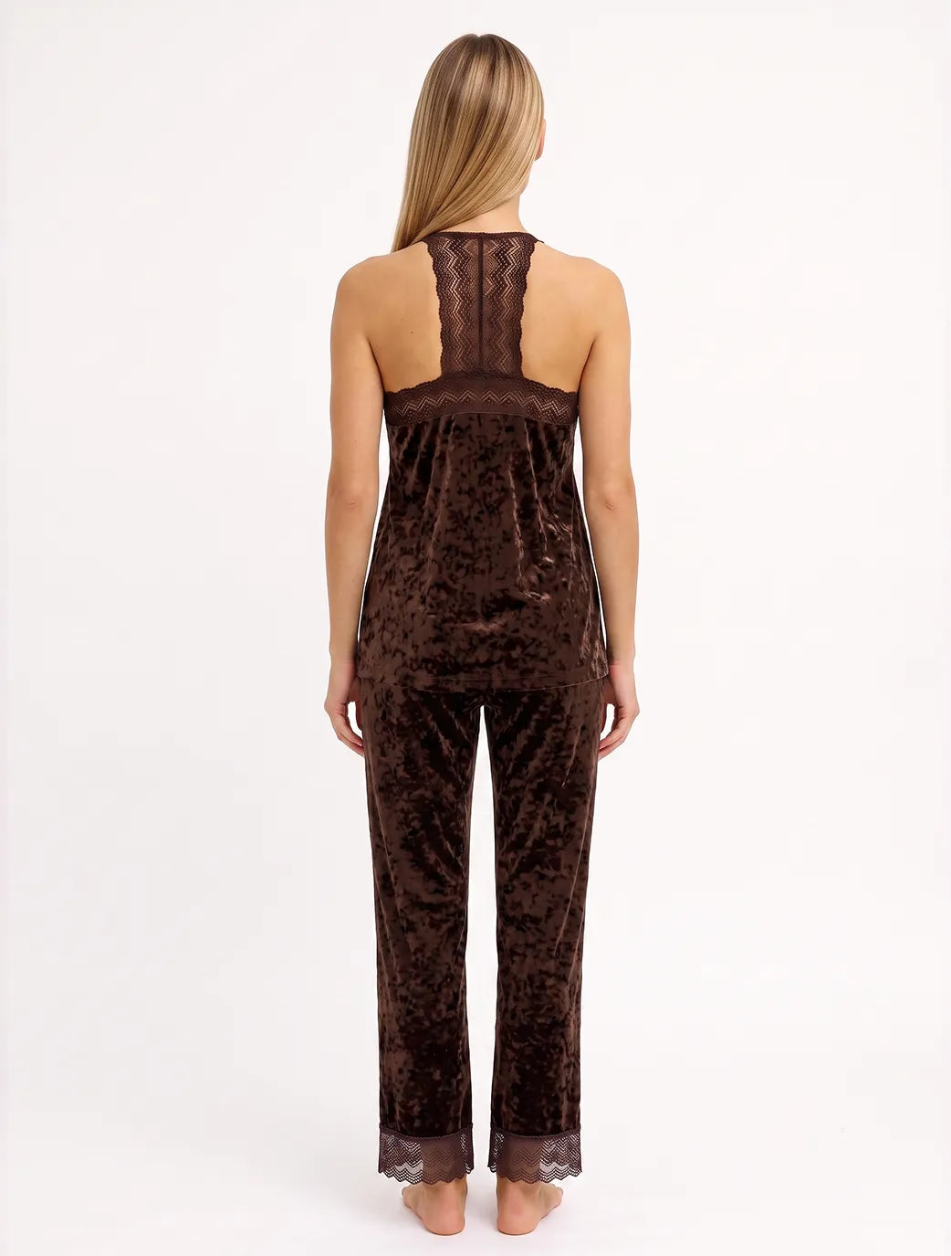 Marie France Brown Women Veloura Top SKU: PYVELOURATOP_BROWN Image 04