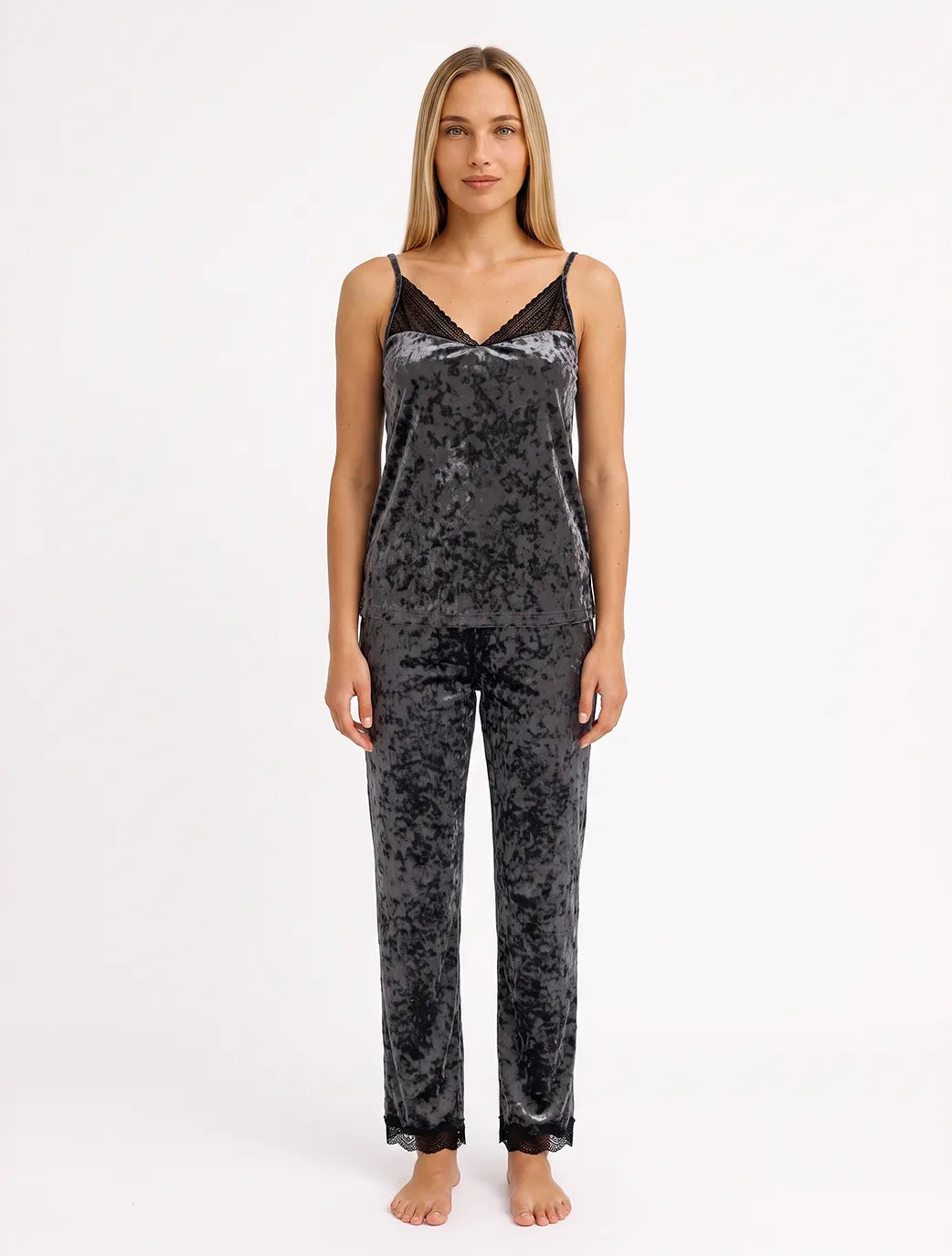Marie France Grey Women Vireya Top SKU: PYVIREYATOP_GREY Image 03