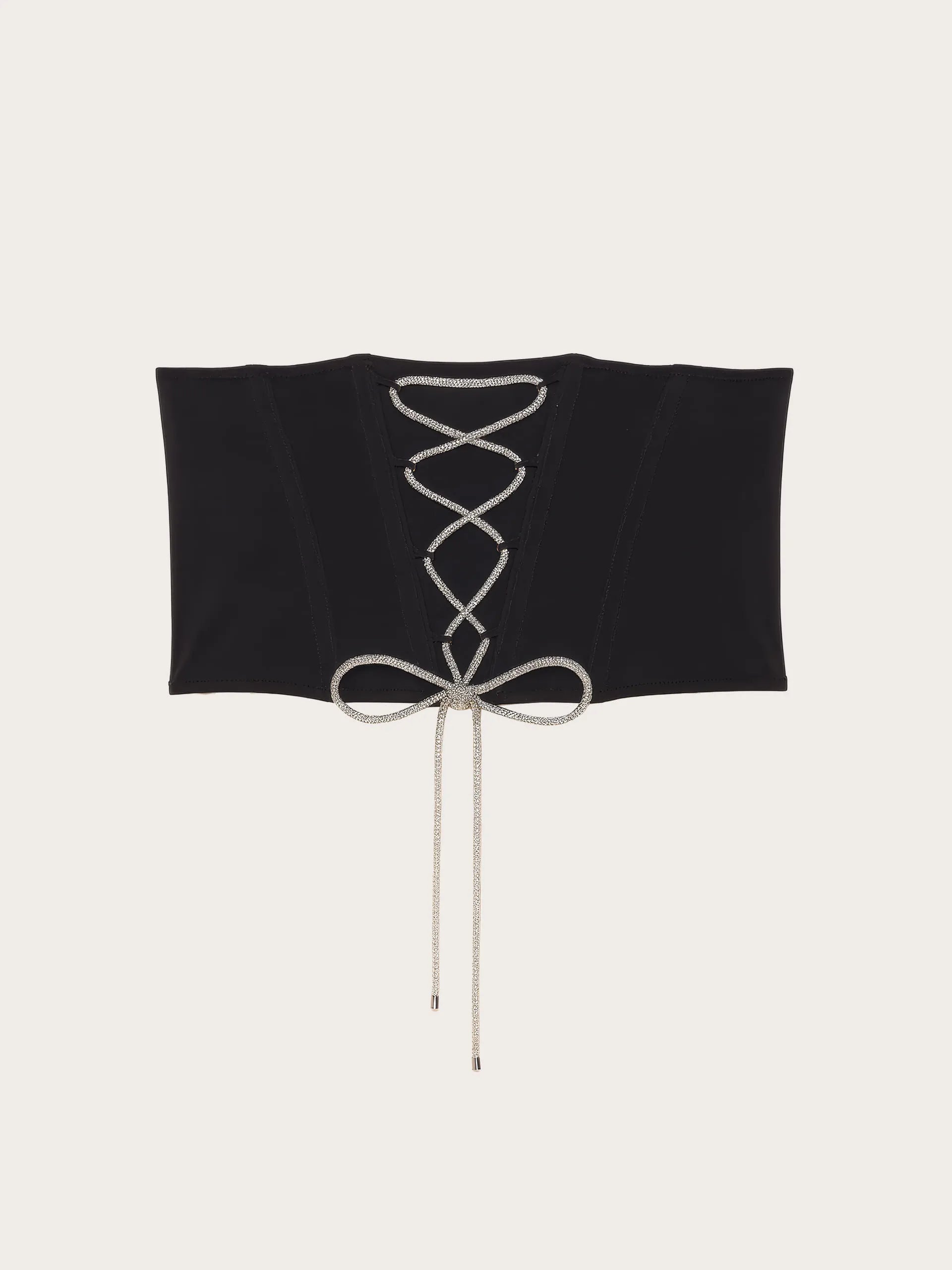 Yamamay_Black_Microfiber Waist Cincher with Crossed Jewel Details - The Body Collection_SAAD184004_072_02