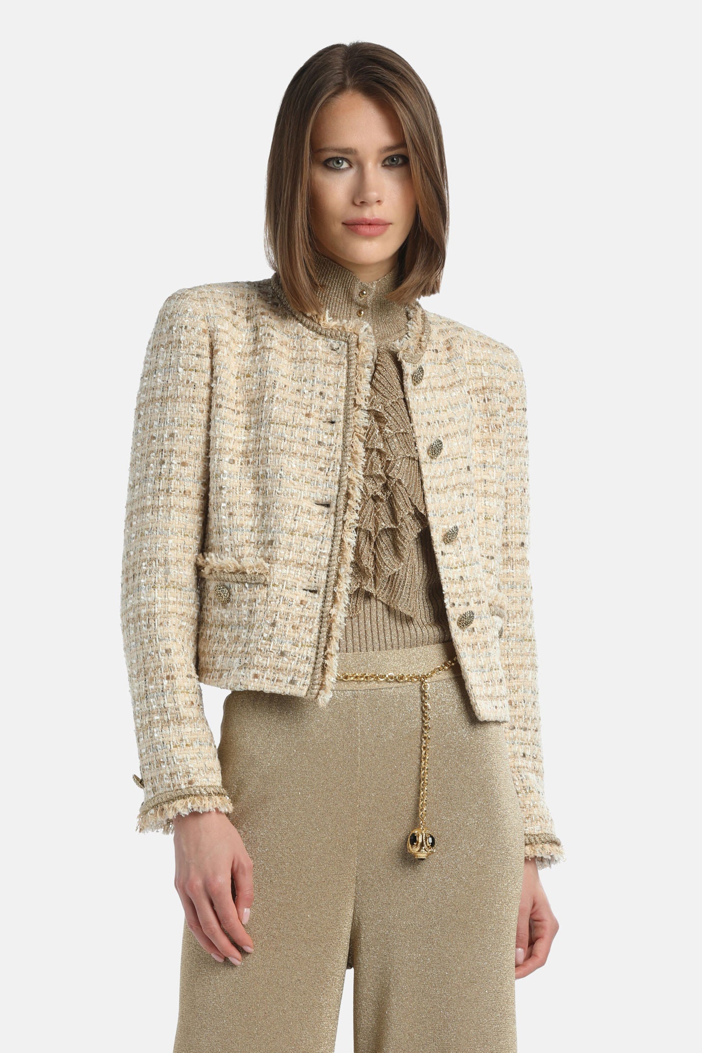 Luisa Spagnoli_Var Beige Oro_Sabbiadoro - BouclŽ Blazer Jacket_SABBIADORO_3902_04