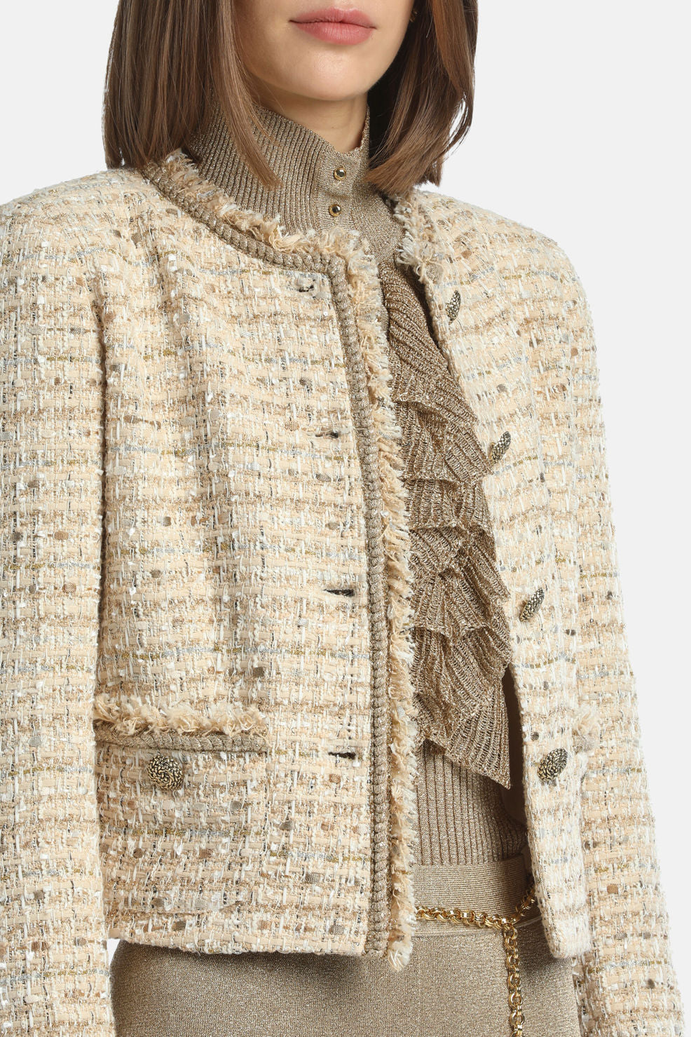 Luisa Spagnoli_Var Beige Oro_Sabbiadoro - BouclŽ Blazer Jacket_SABBIADORO_3902_06
