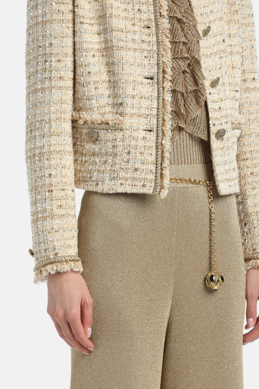 Luisa Spagnoli_Var Beige Oro_Sabbiadoro - BouclŽ Blazer Jacket_SABBIADORO_3902_07