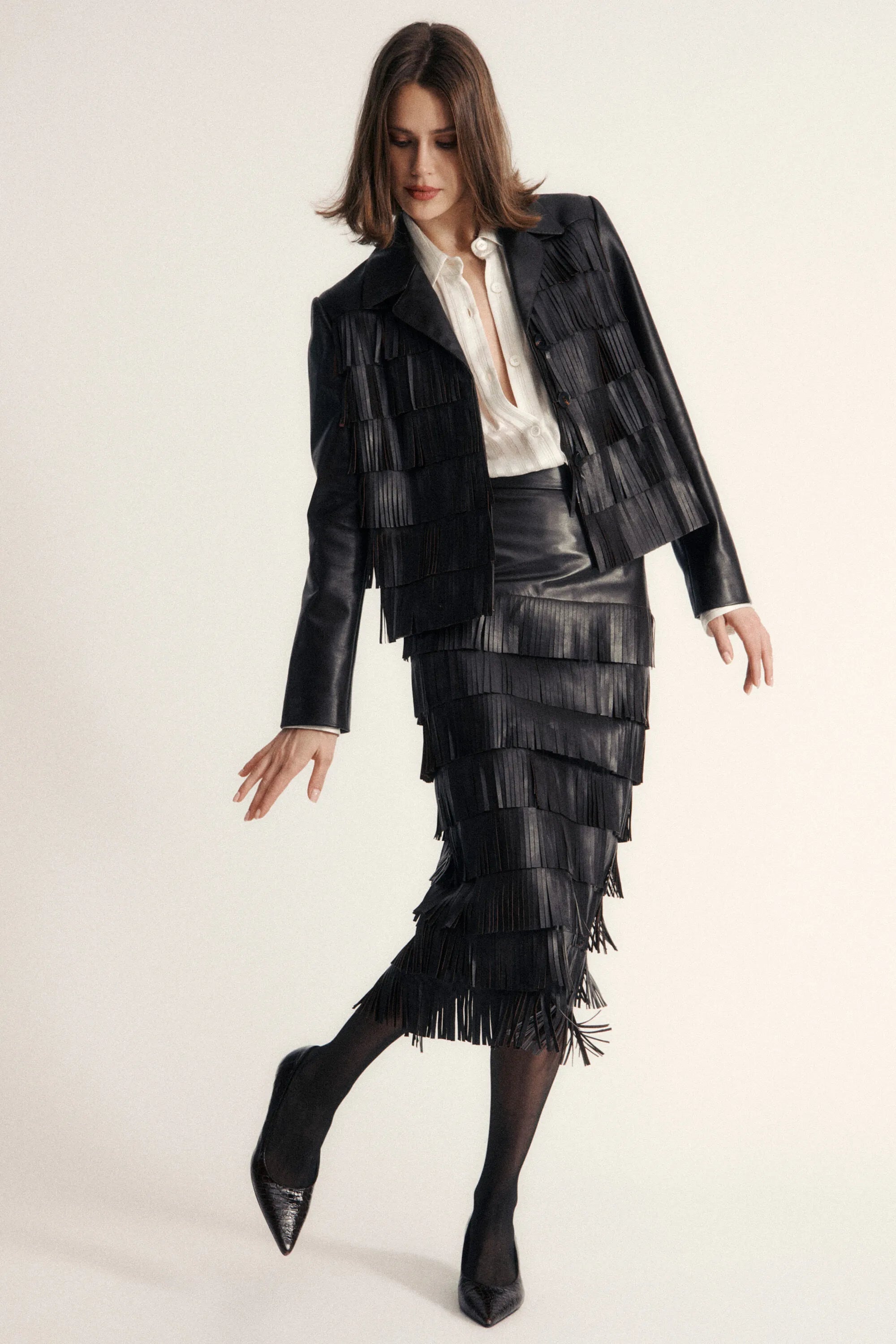 Luisa Spagnoli_Brown_Safira - Leather Jacket Ð Fashion Show_SAFIRA_0978_05